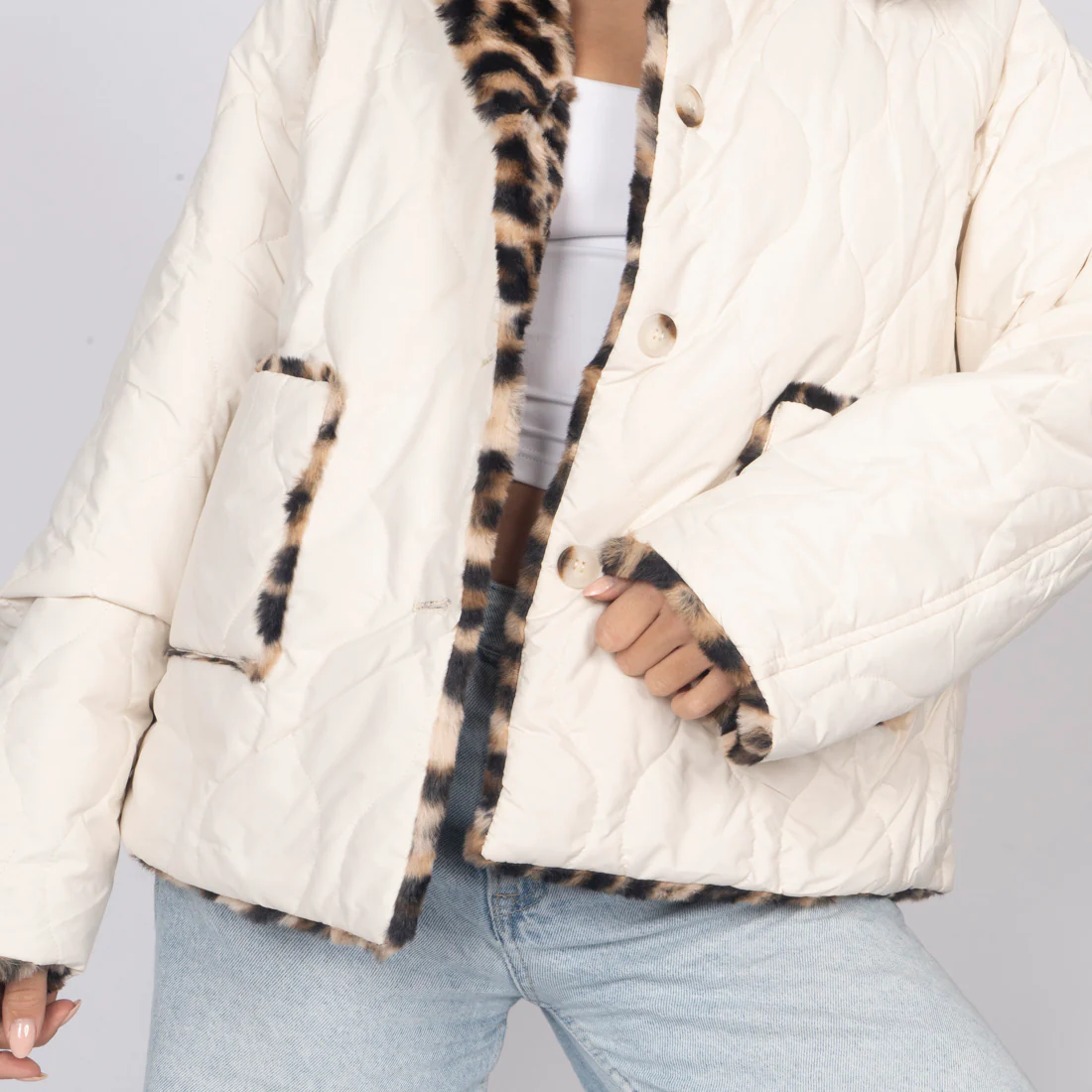 2-in-1 Leopard Wendejacke - Image 3