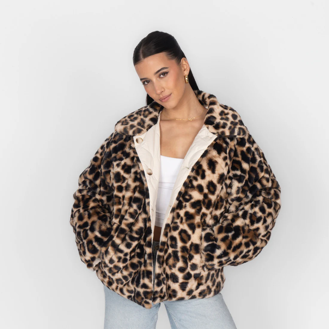 2-in-1 Leopard Wendejacke - Image 9