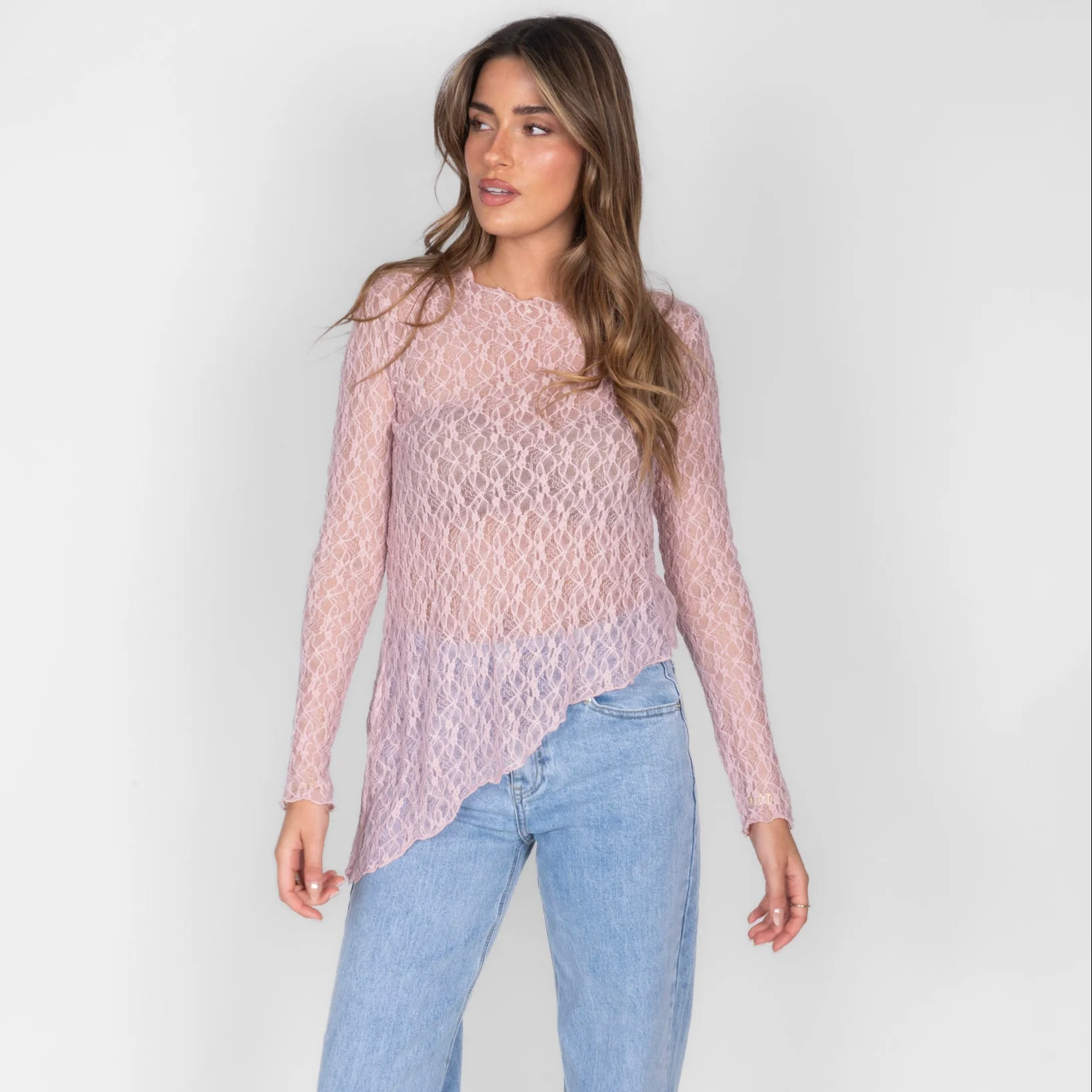 Asymmetric Lace Longsleeve
