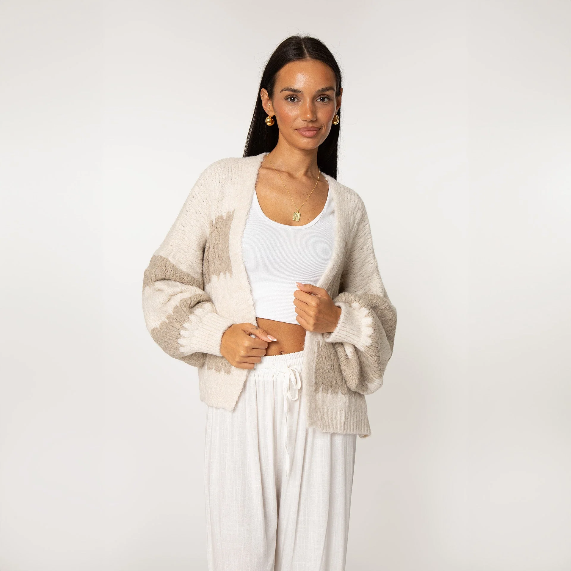 Bold Stripes Oversized Cardigan - Image 13