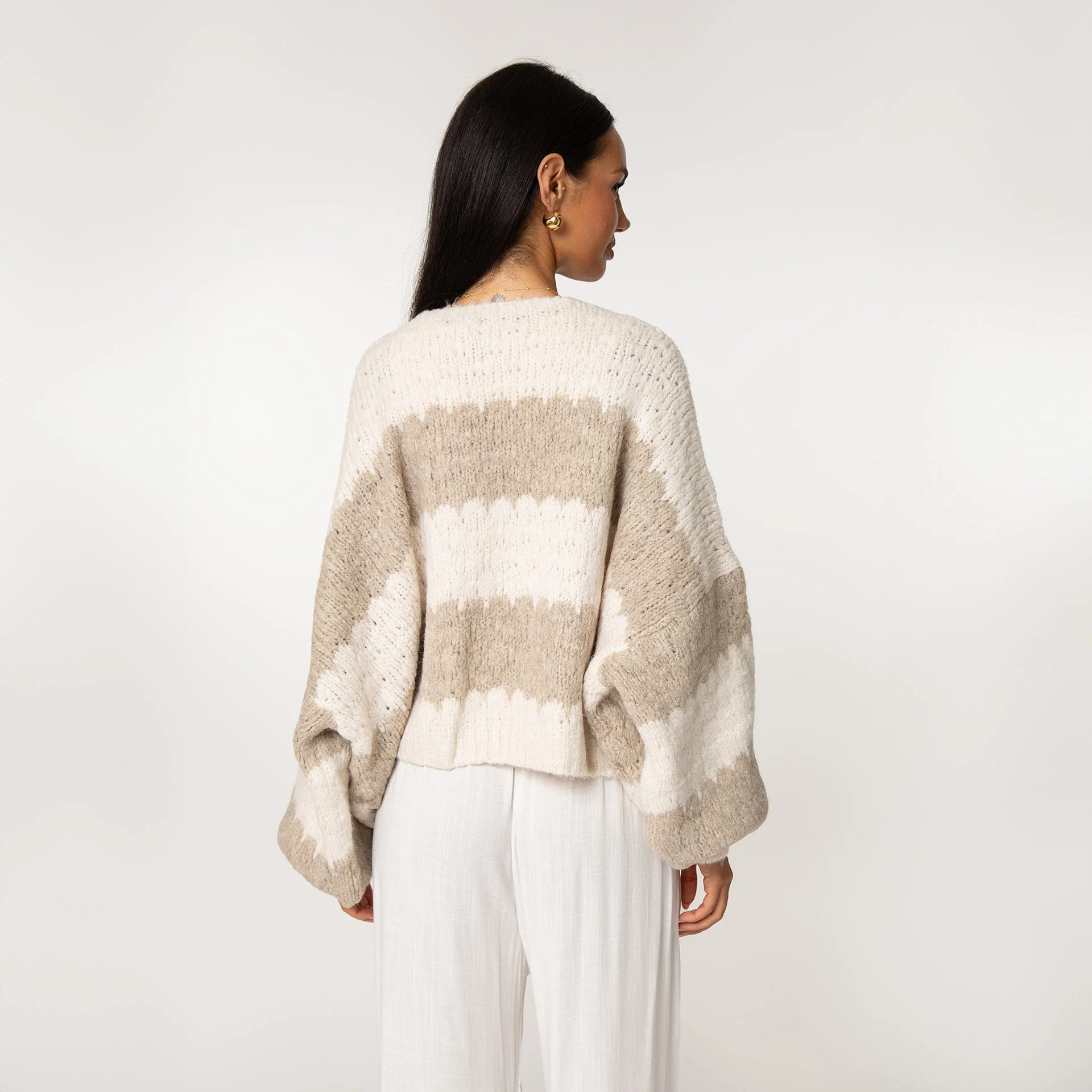 Bold Stripes Oversized Cardigan - Image 14