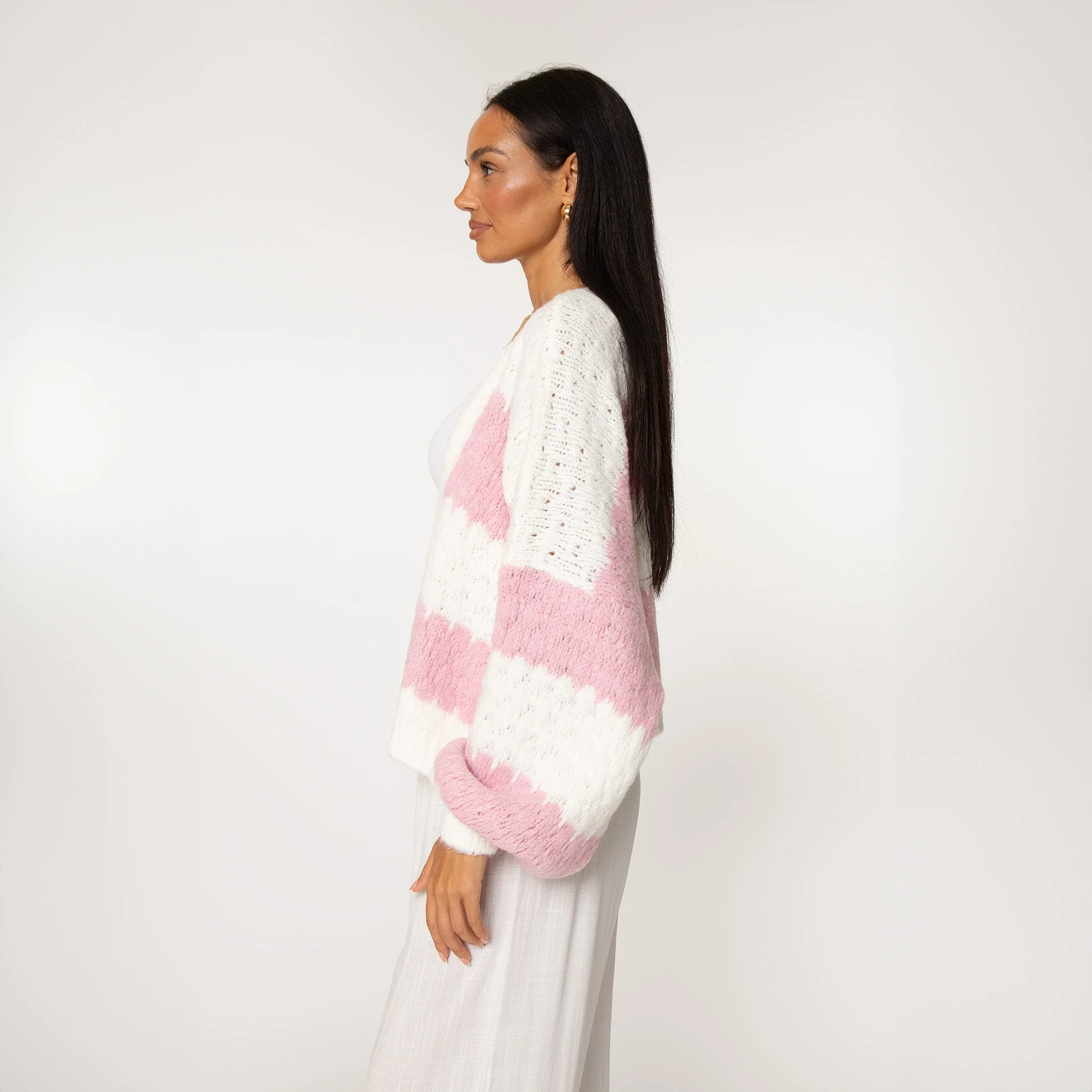 Bold Stripes Oversized Cardigan - Image 8
