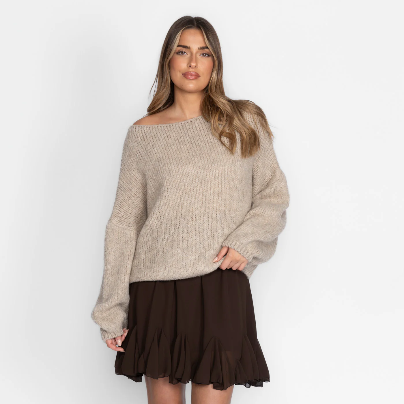 Casual Off-Shoulder Pullover - Image 10