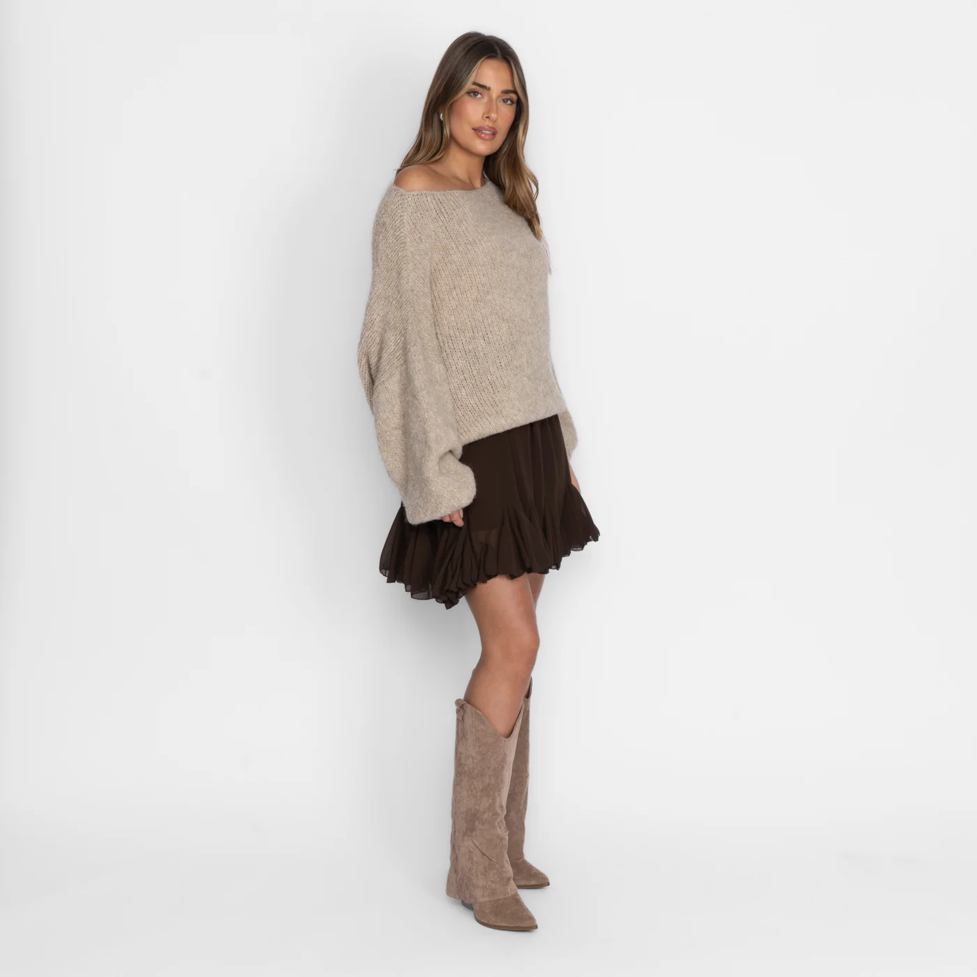 Casual Off-Shoulder Pullover - Image 15