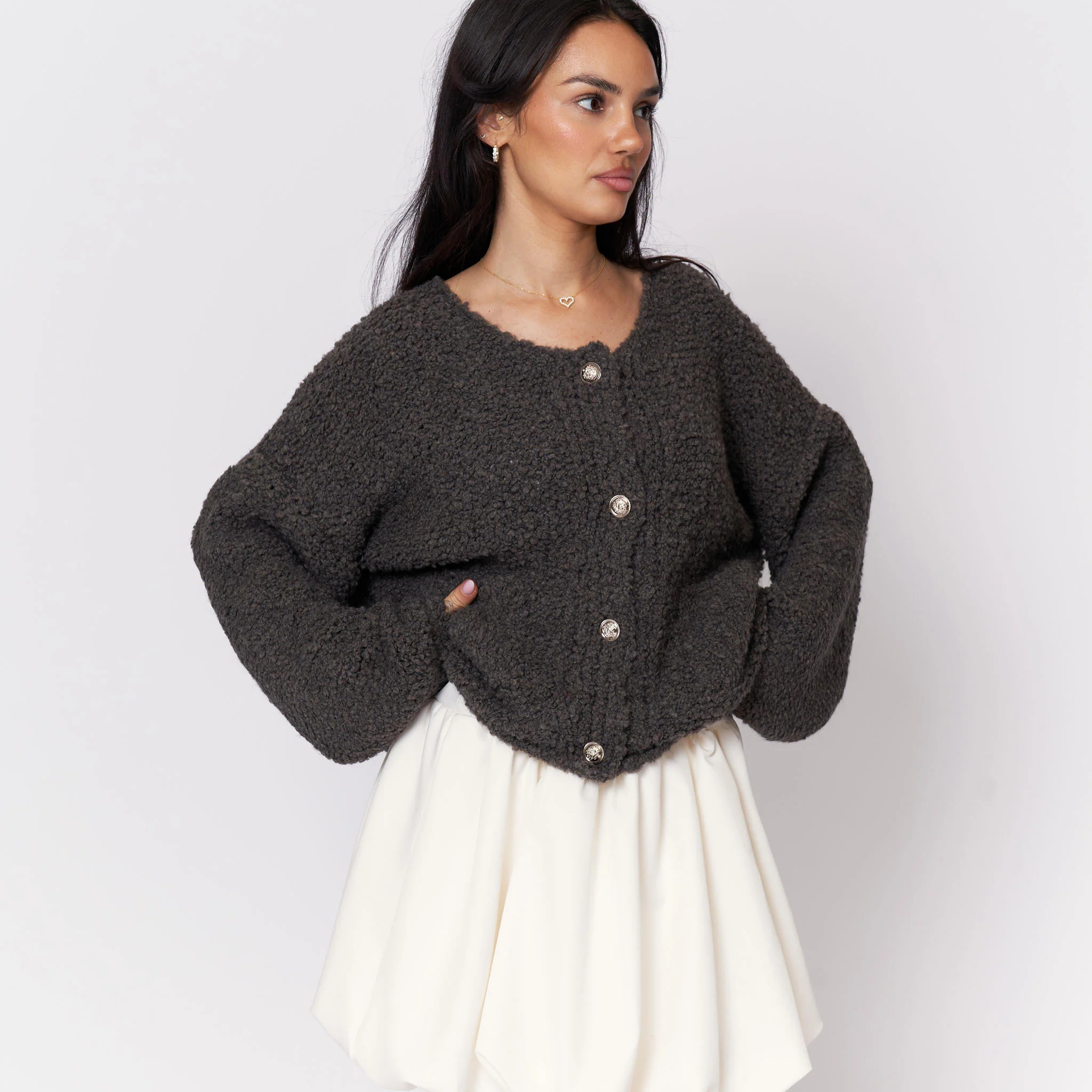 Cozy Bouclé Cardigan - Image 15