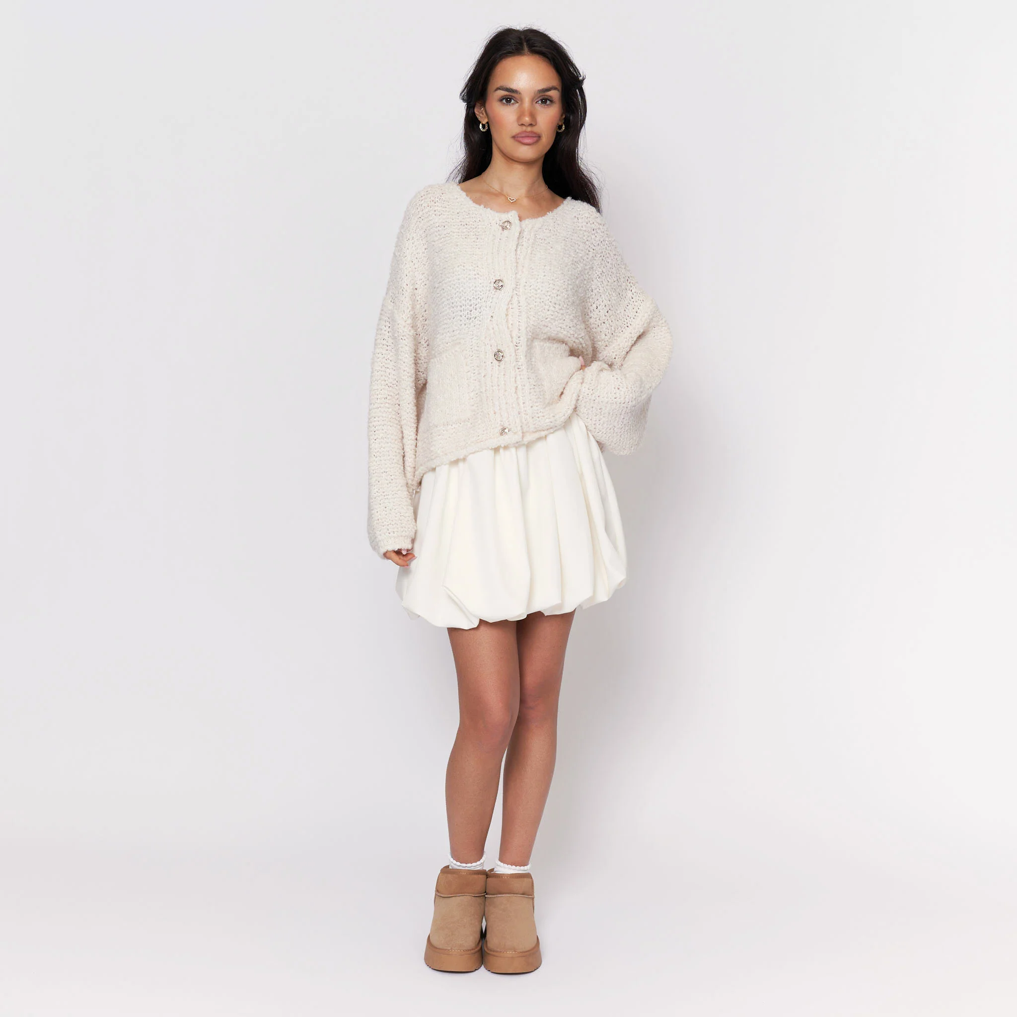 Cozy Bouclé Cardigan - Image 7