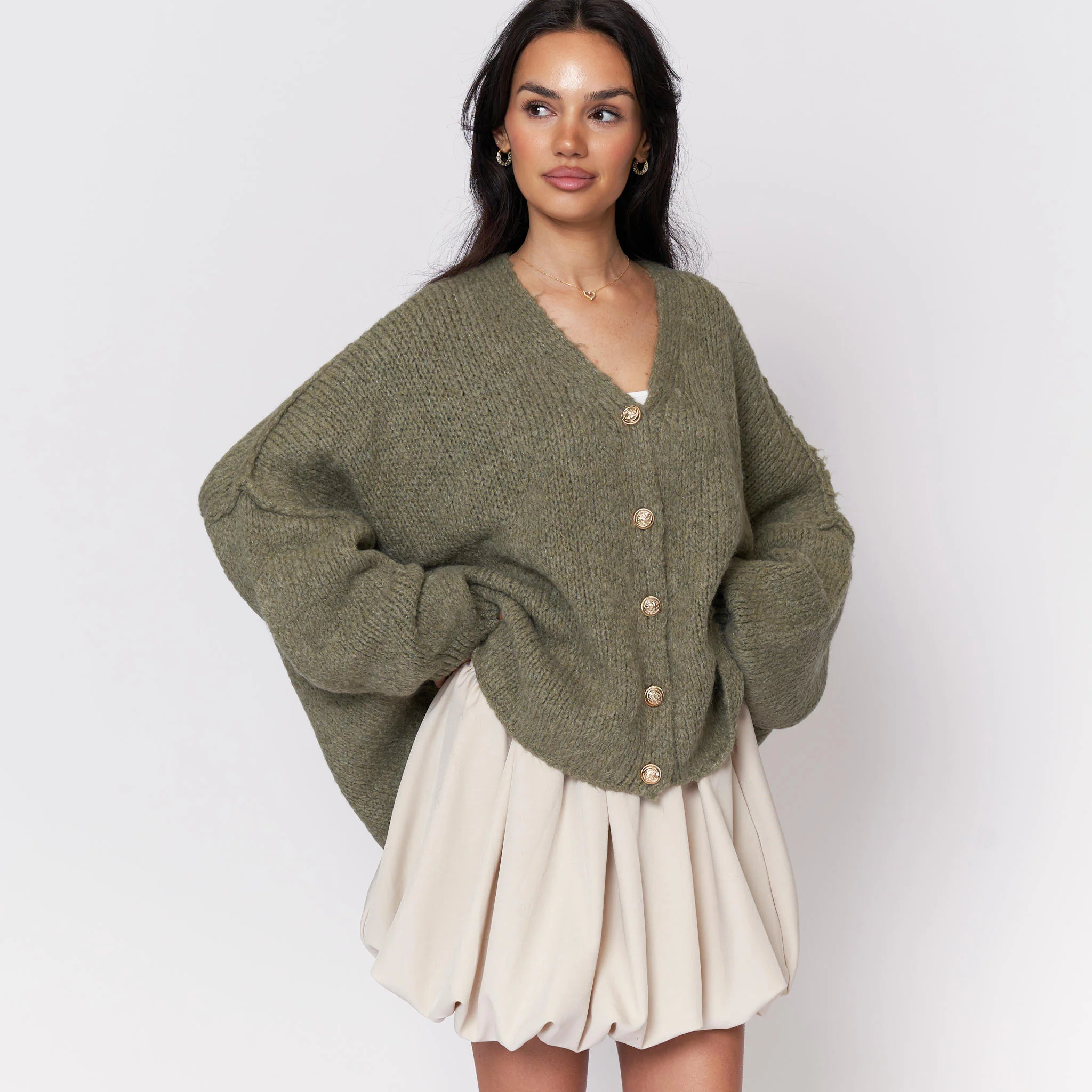 CozyGlam Oversize V-Cardigan - Image 18