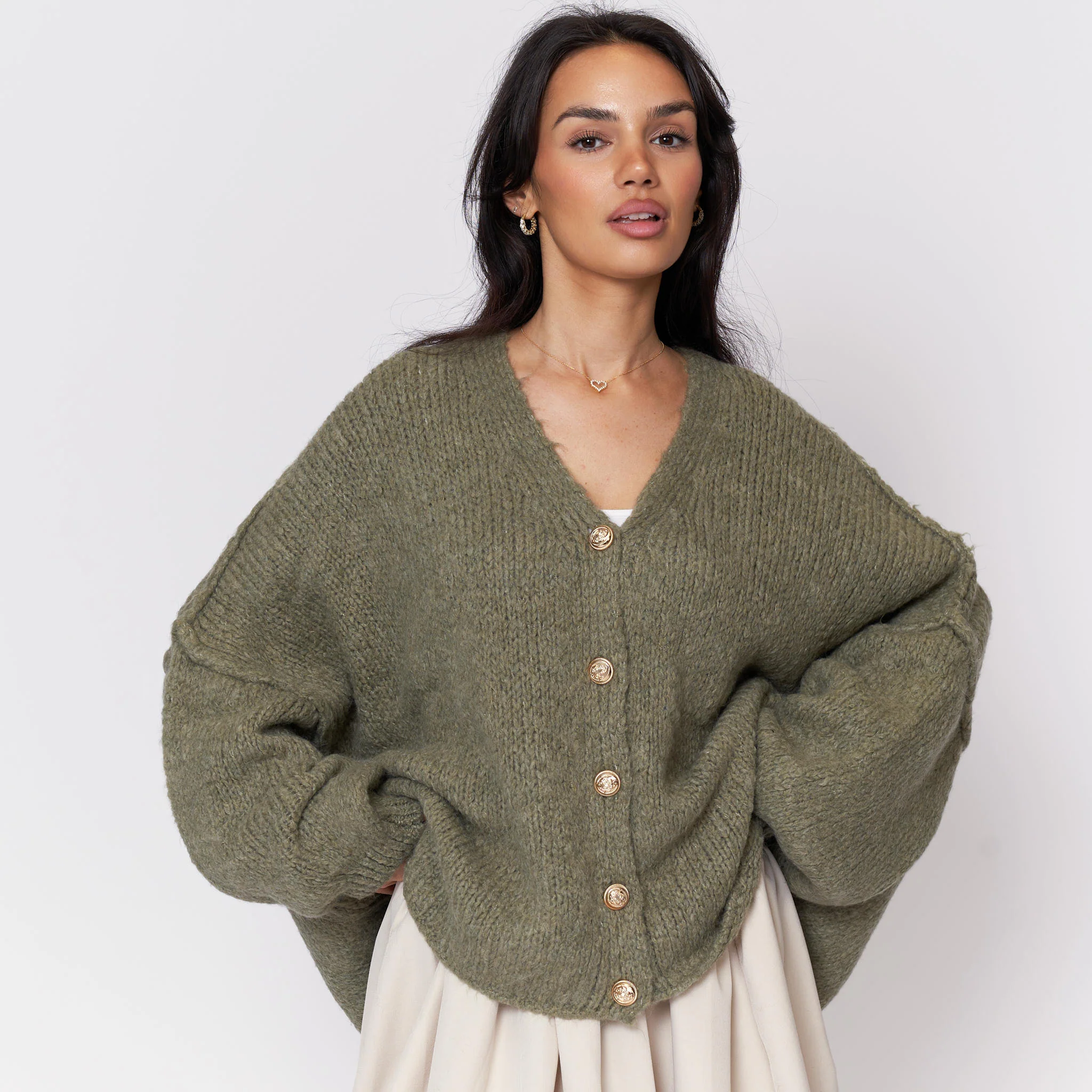 CozyGlam Oversize V-Cardigan - Image 19