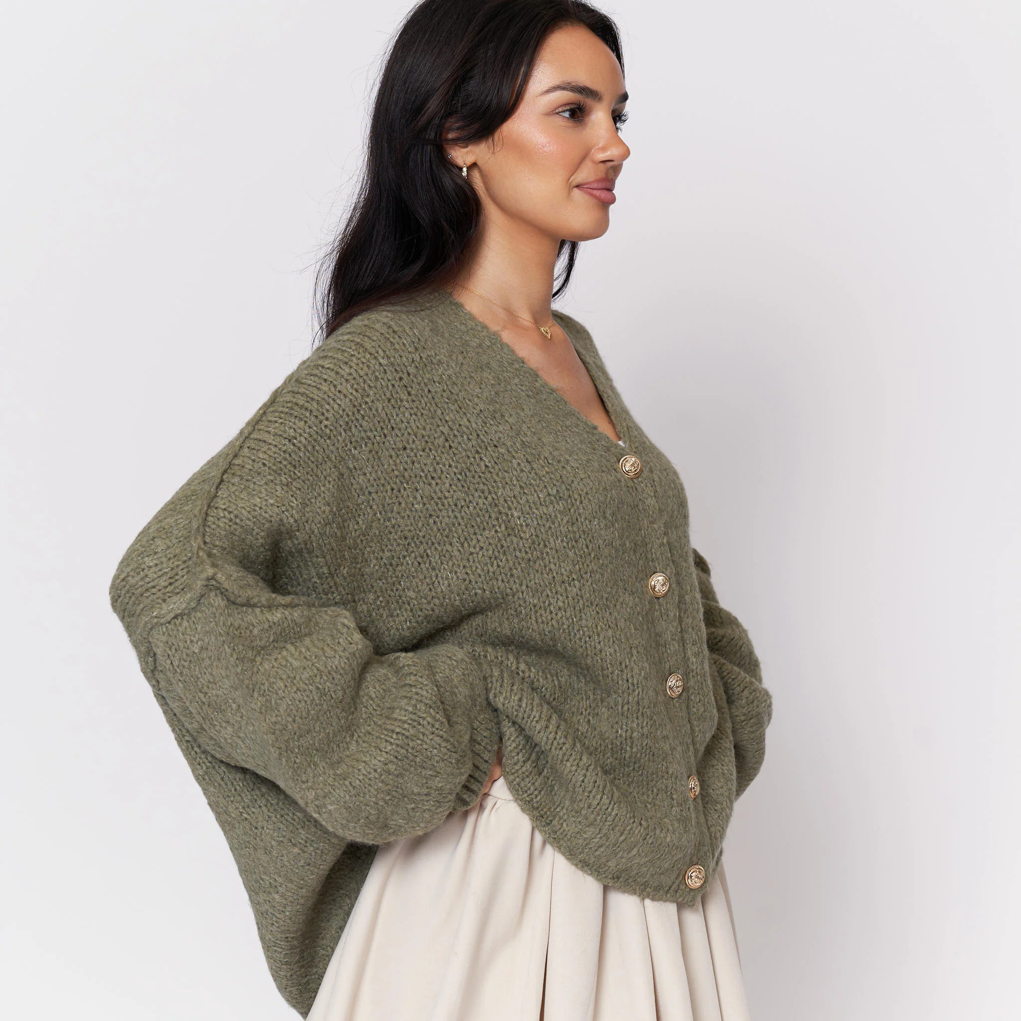 CozyGlam Oversize V-Cardigan - Image 20