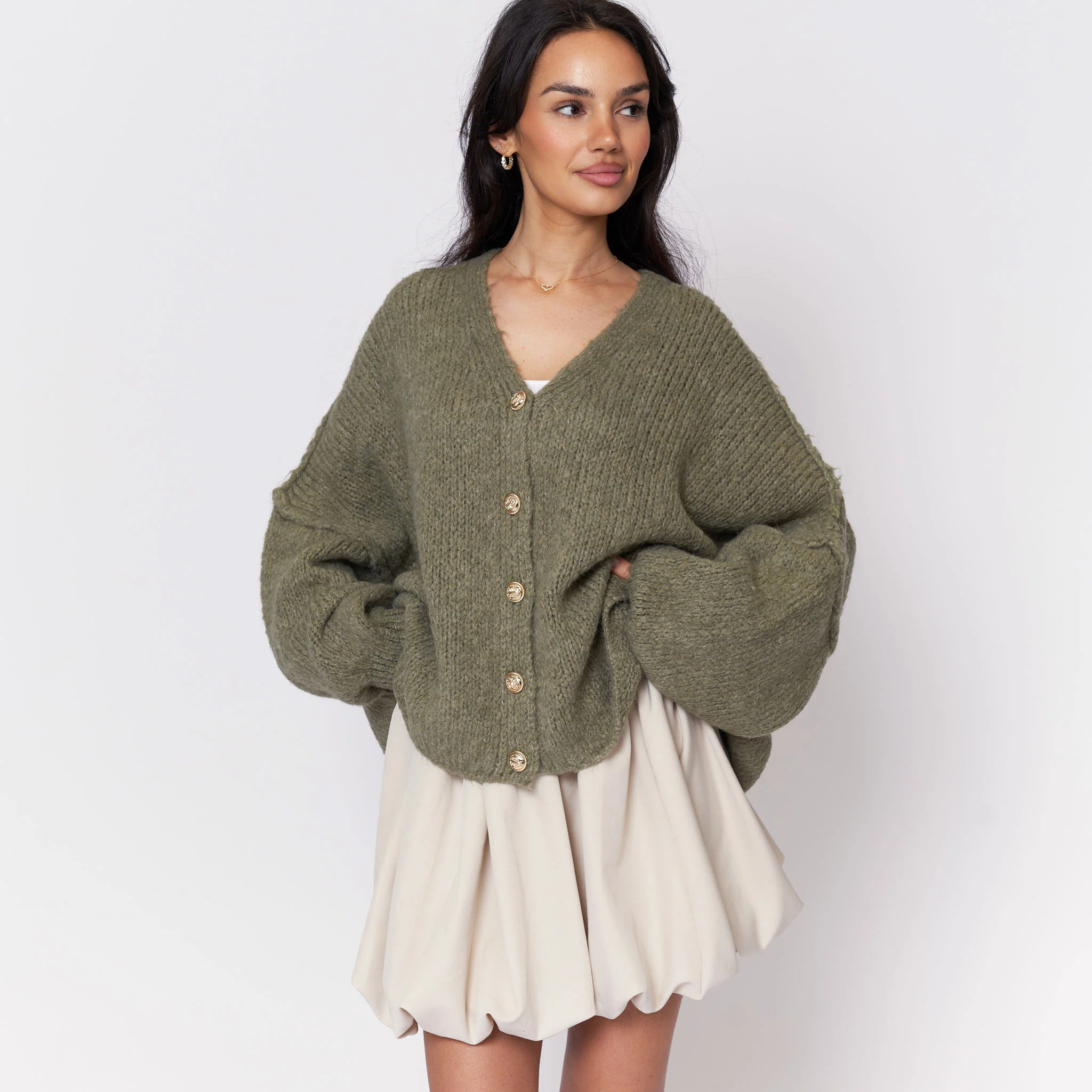 CozyGlam Oversize V-Cardigan - Image 22