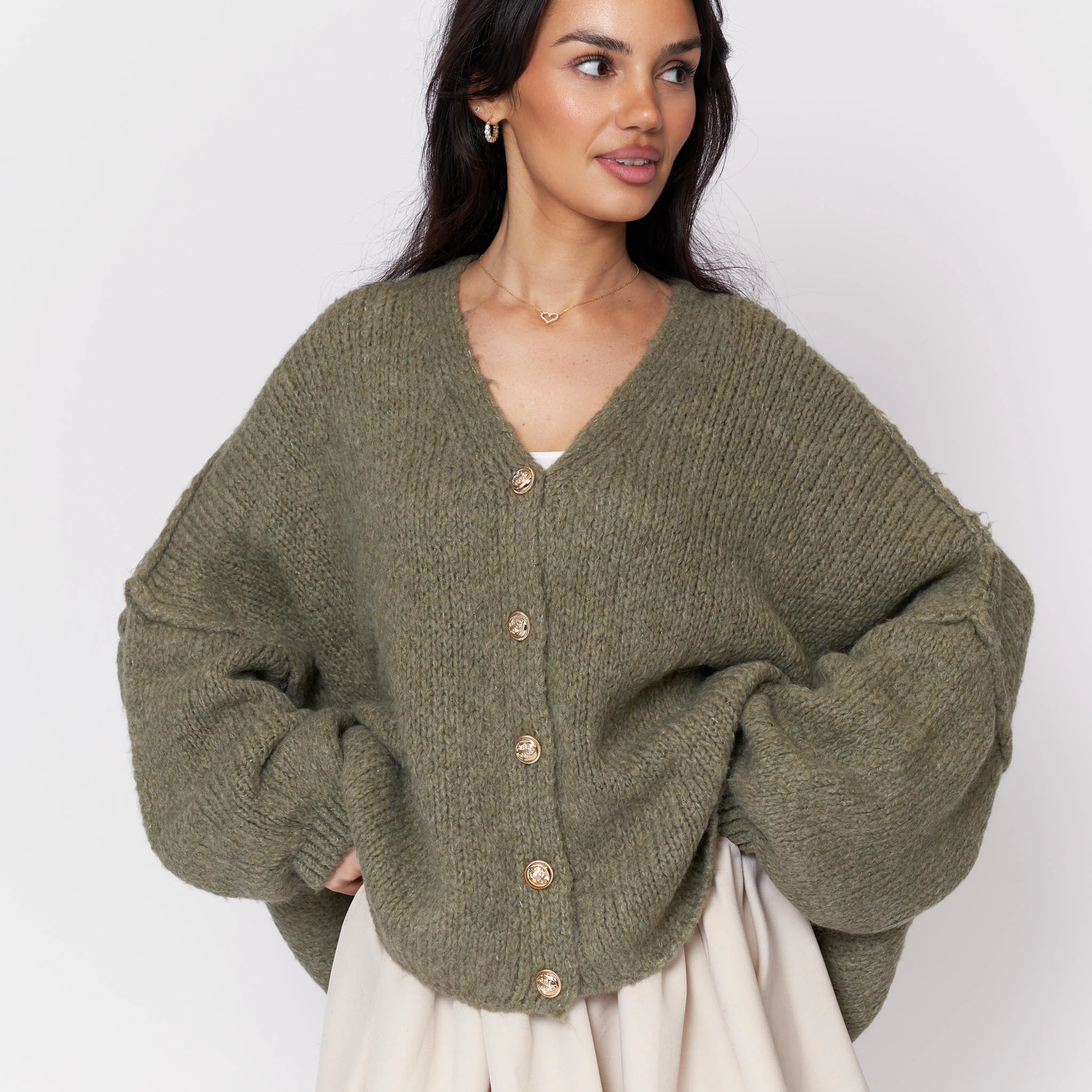 CozyGlam Oversize V-Cardigan - Image 24