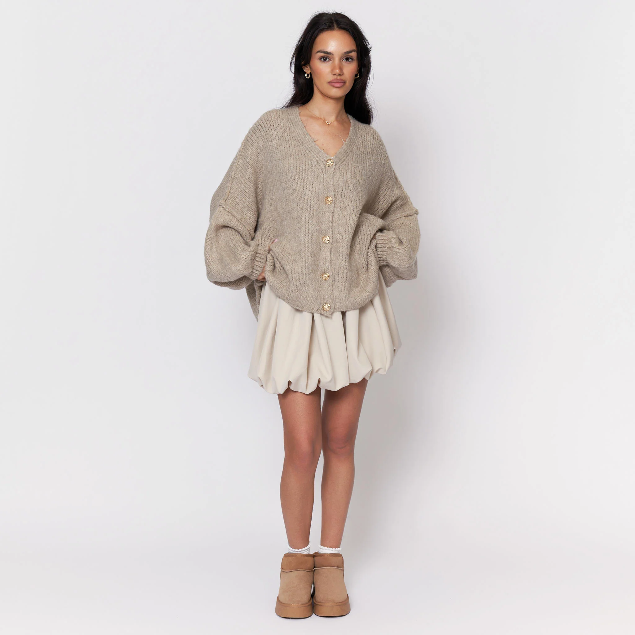 CozyGlam Oversize V-Cardigan - Image 29