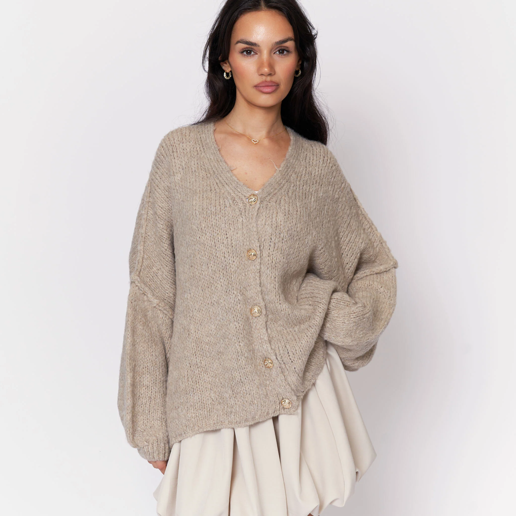 CozyGlam Oversize V-Cardigan - Image 30