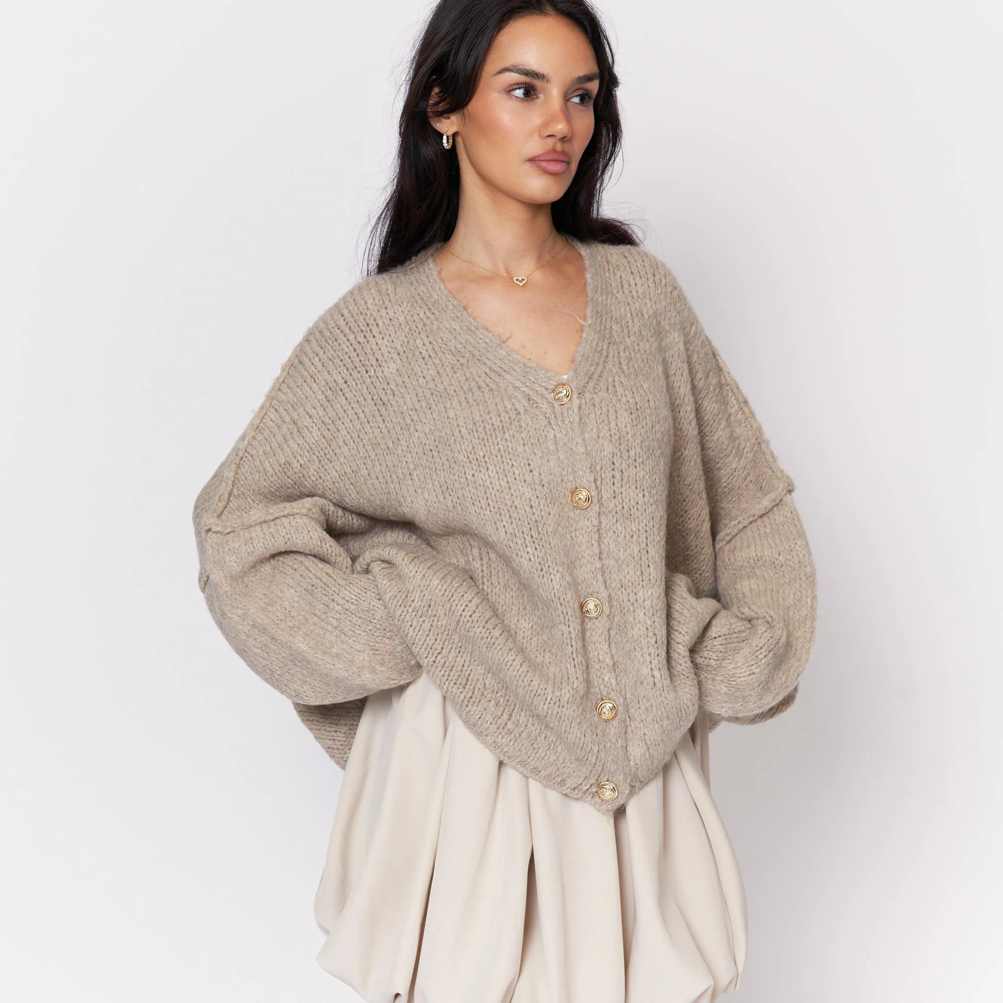 CozyGlam Oversize V-Cardigan - Image 31