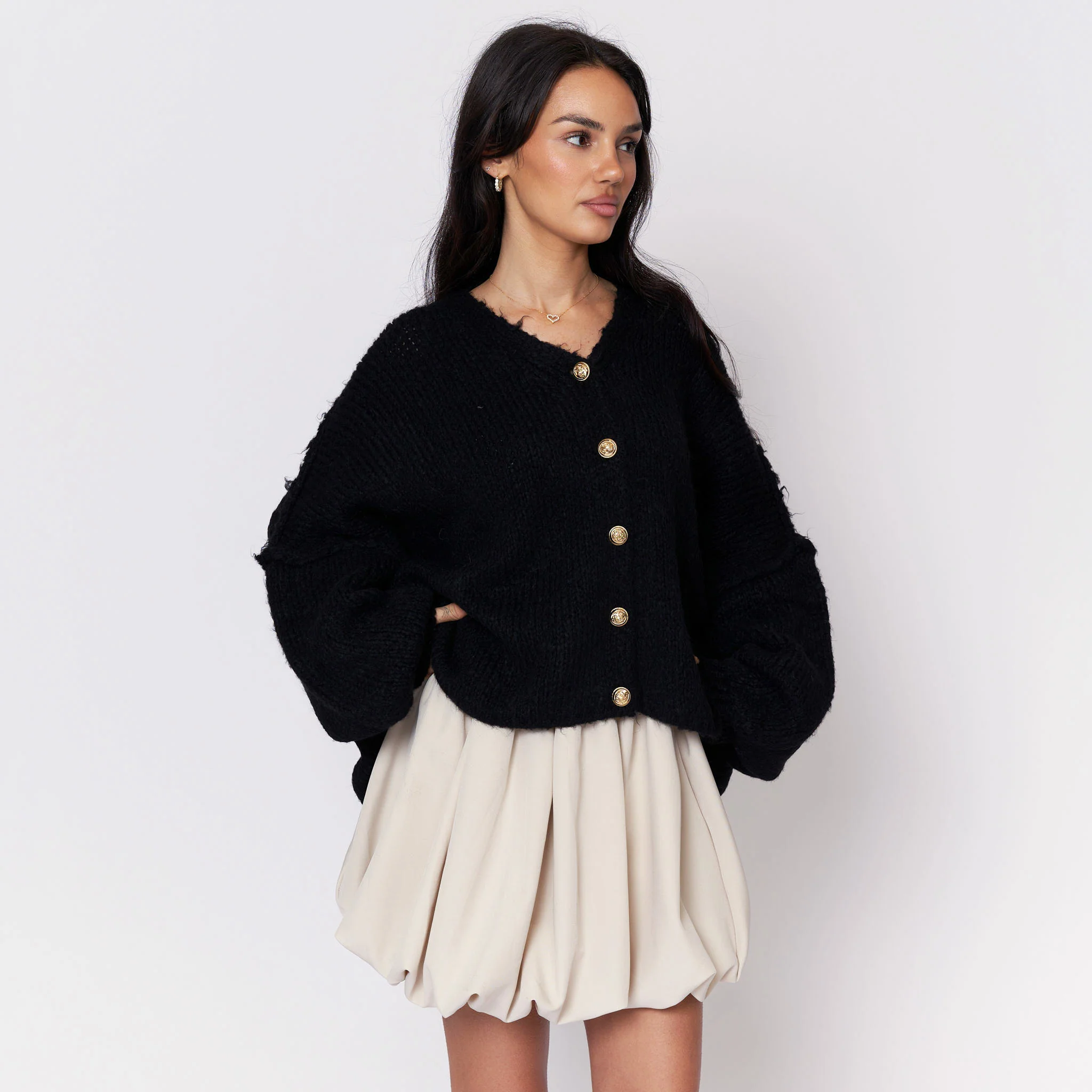 CozyGlam Oversize V-Cardigan - Image 34
