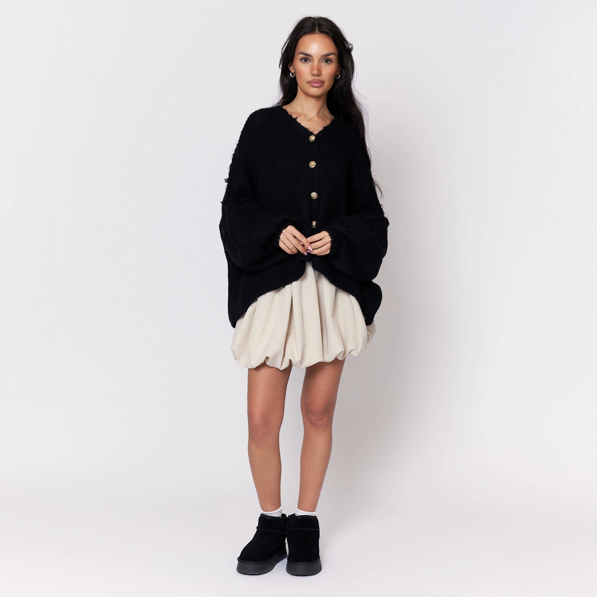 CozyGlam Oversize V-Cardigan - Image 35