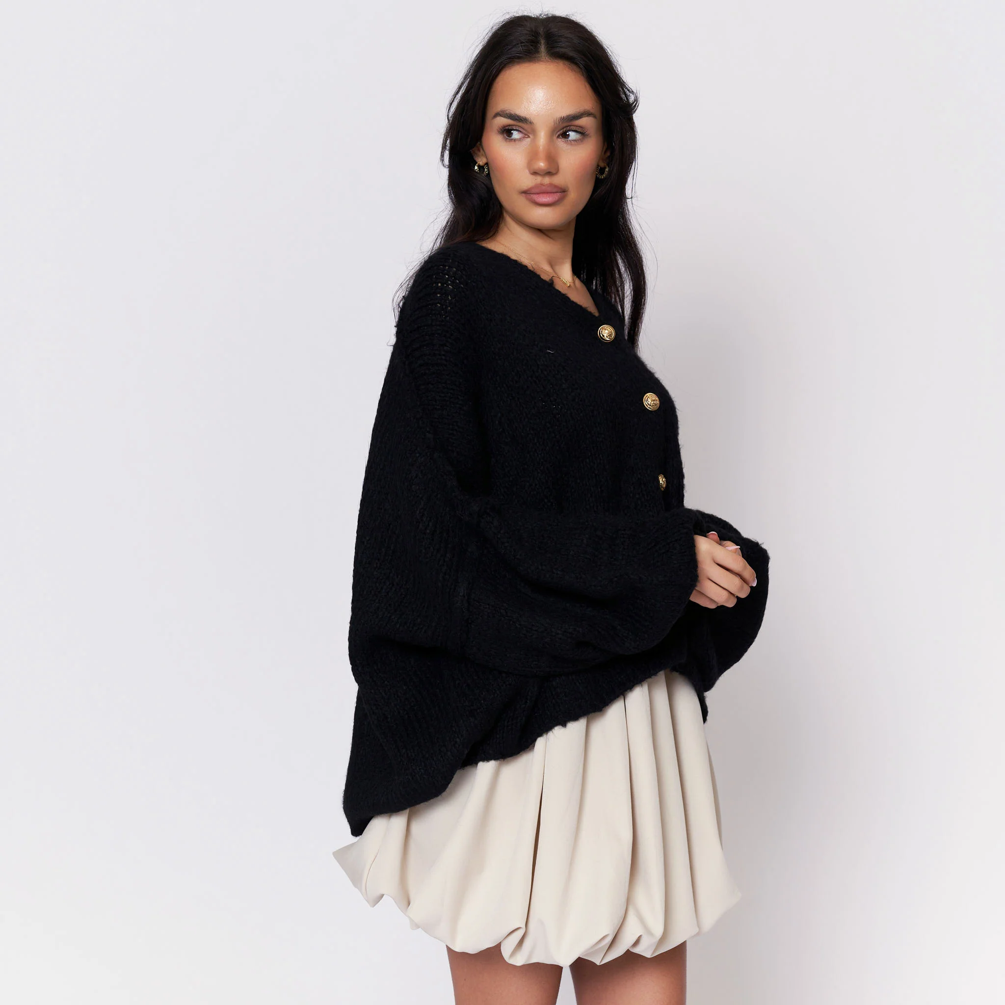 CozyGlam Oversize V-Cardigan - Image 36