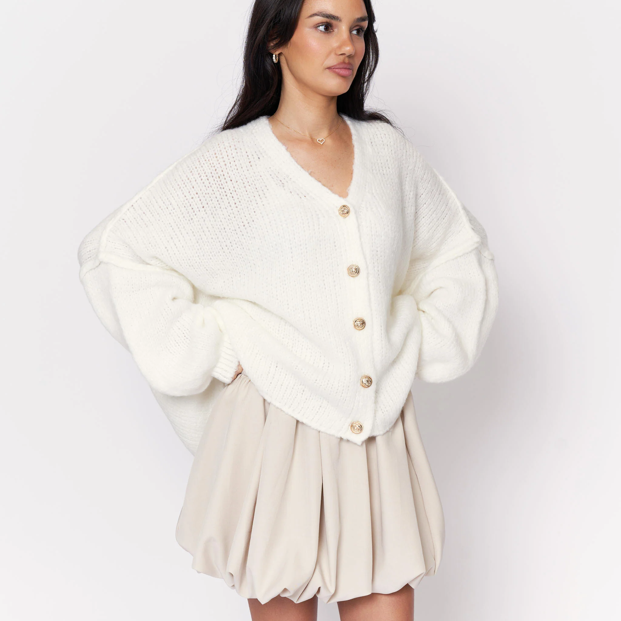 CozyGlam Oversize V-Cardigan - Image 38