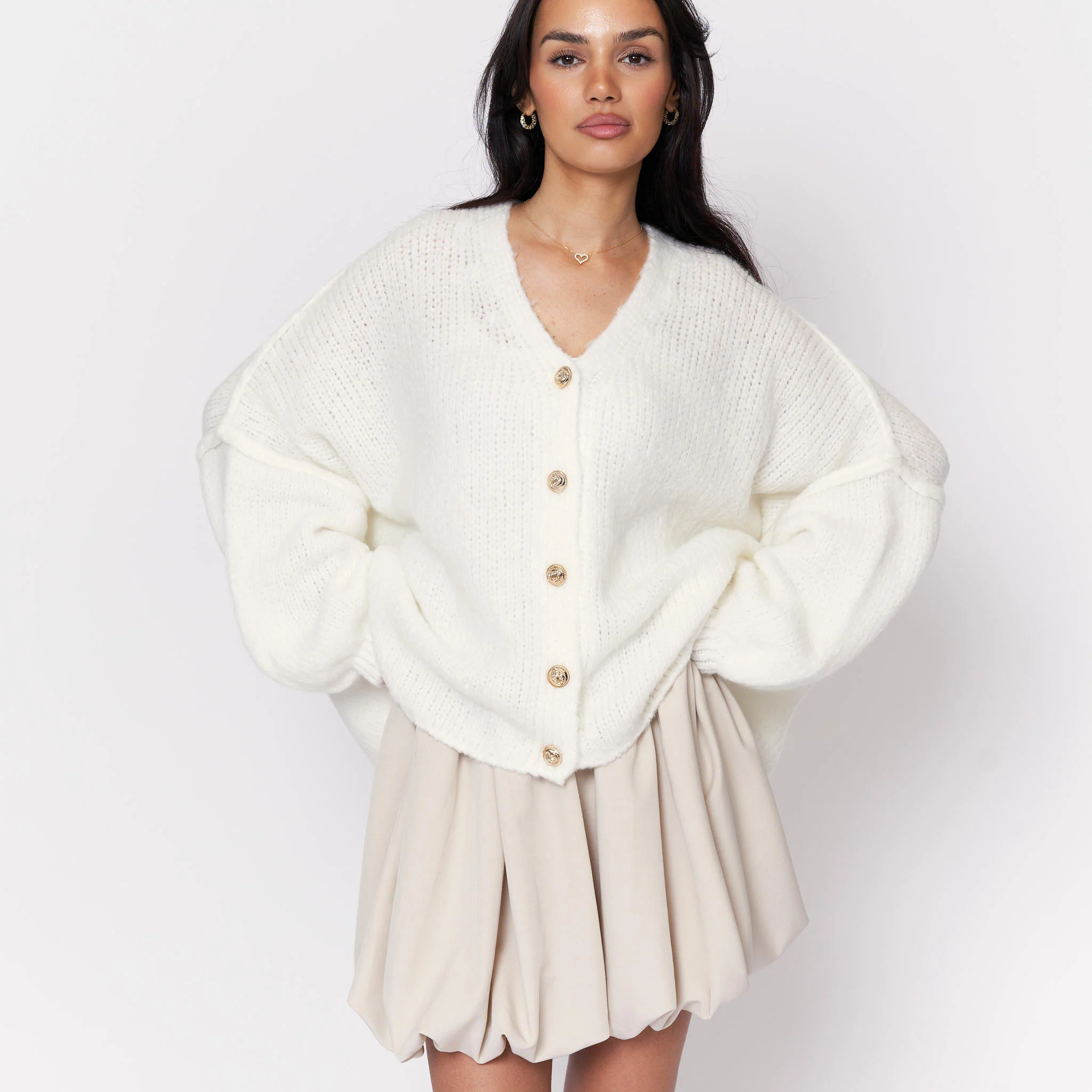 CozyGlam Oversize V-Cardigan - Image 39