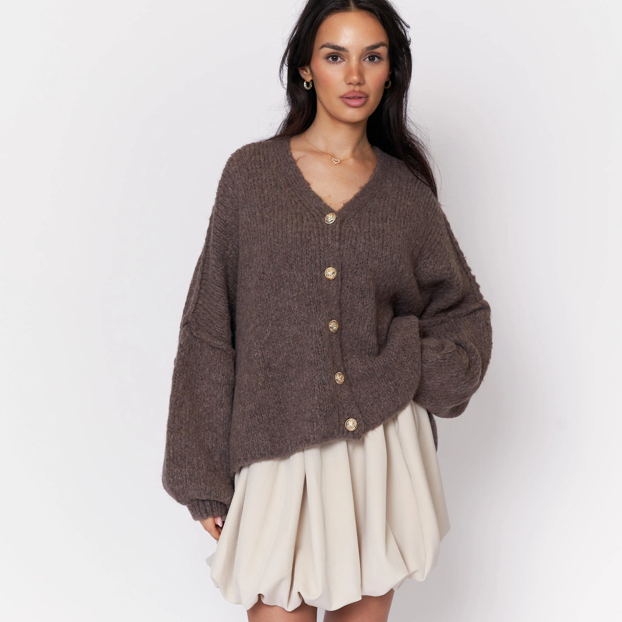 CozyGlam Oversize V-Cardigan - Image 4