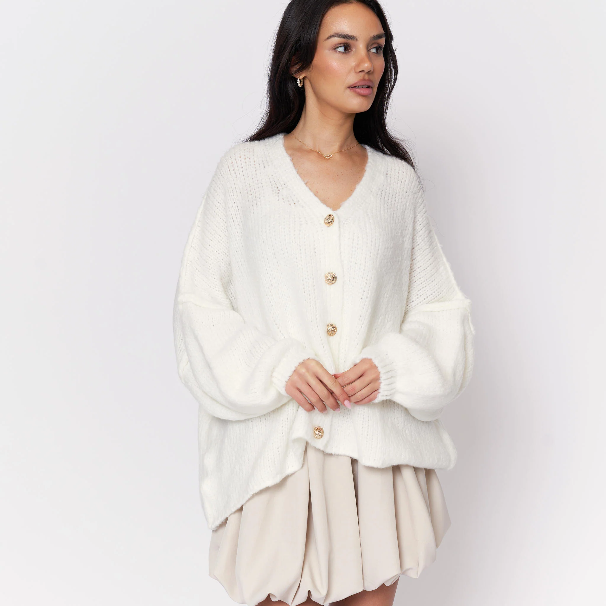 CozyGlam Oversize V-Cardigan - Image 40