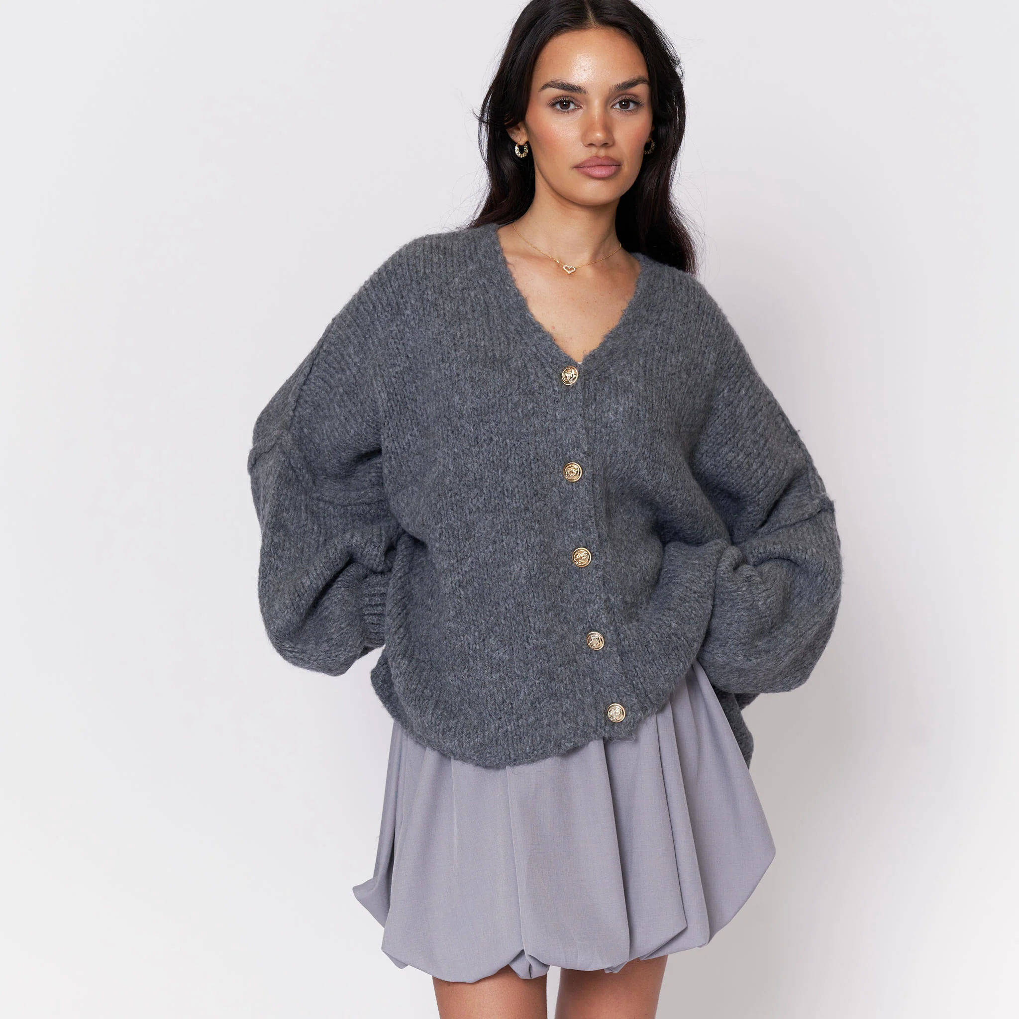 CozyGlam Oversize V-Cardigan - Image 44