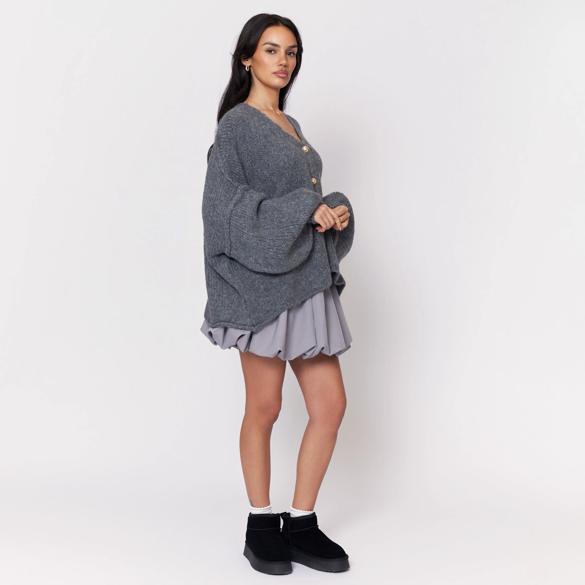 CozyGlam Oversize V-Cardigan - Image 45