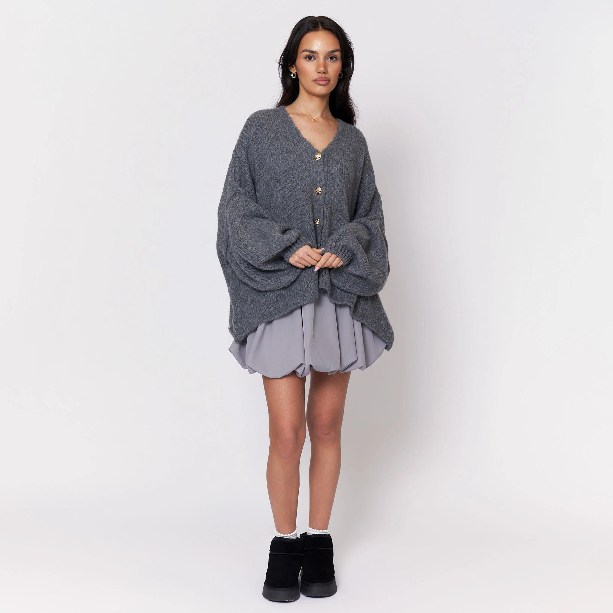 CozyGlam Oversize V-Cardigan - Image 46