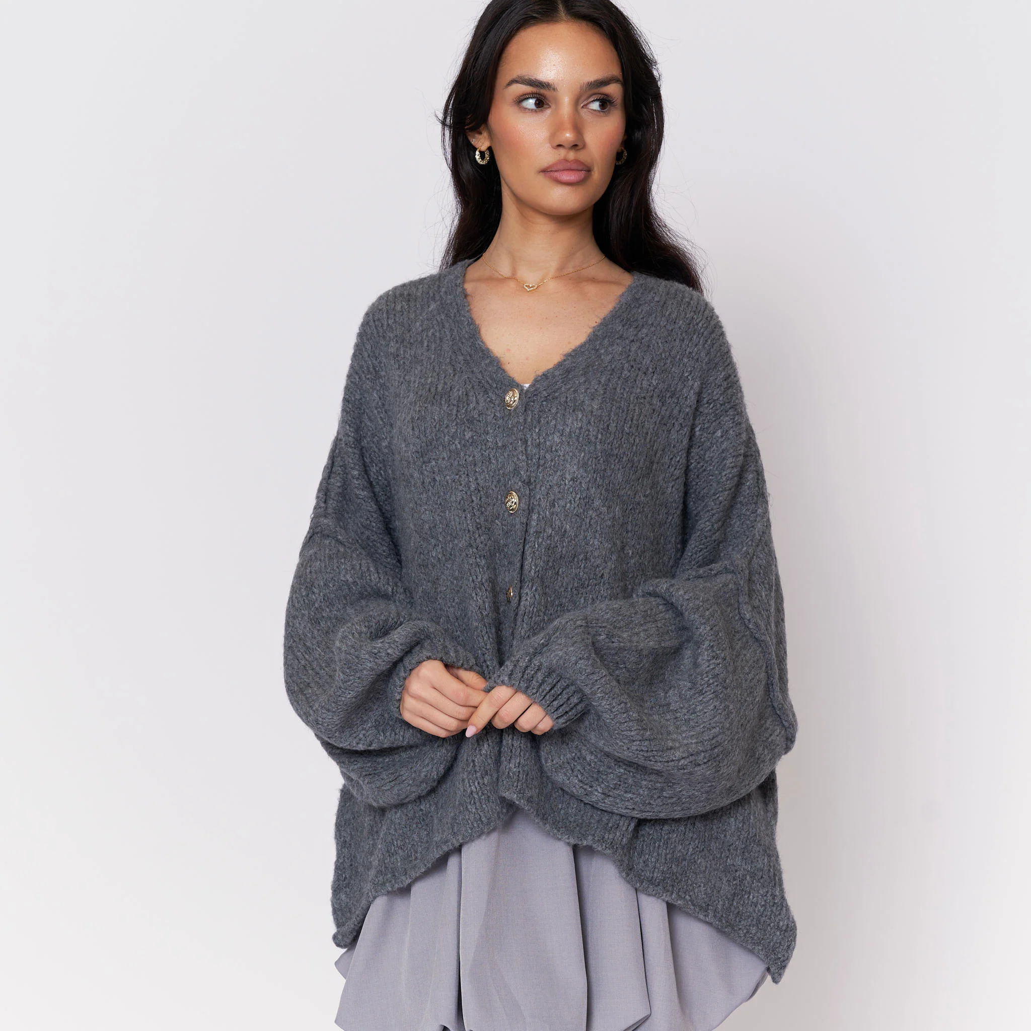CozyGlam Oversize V-Cardigan - Image 47