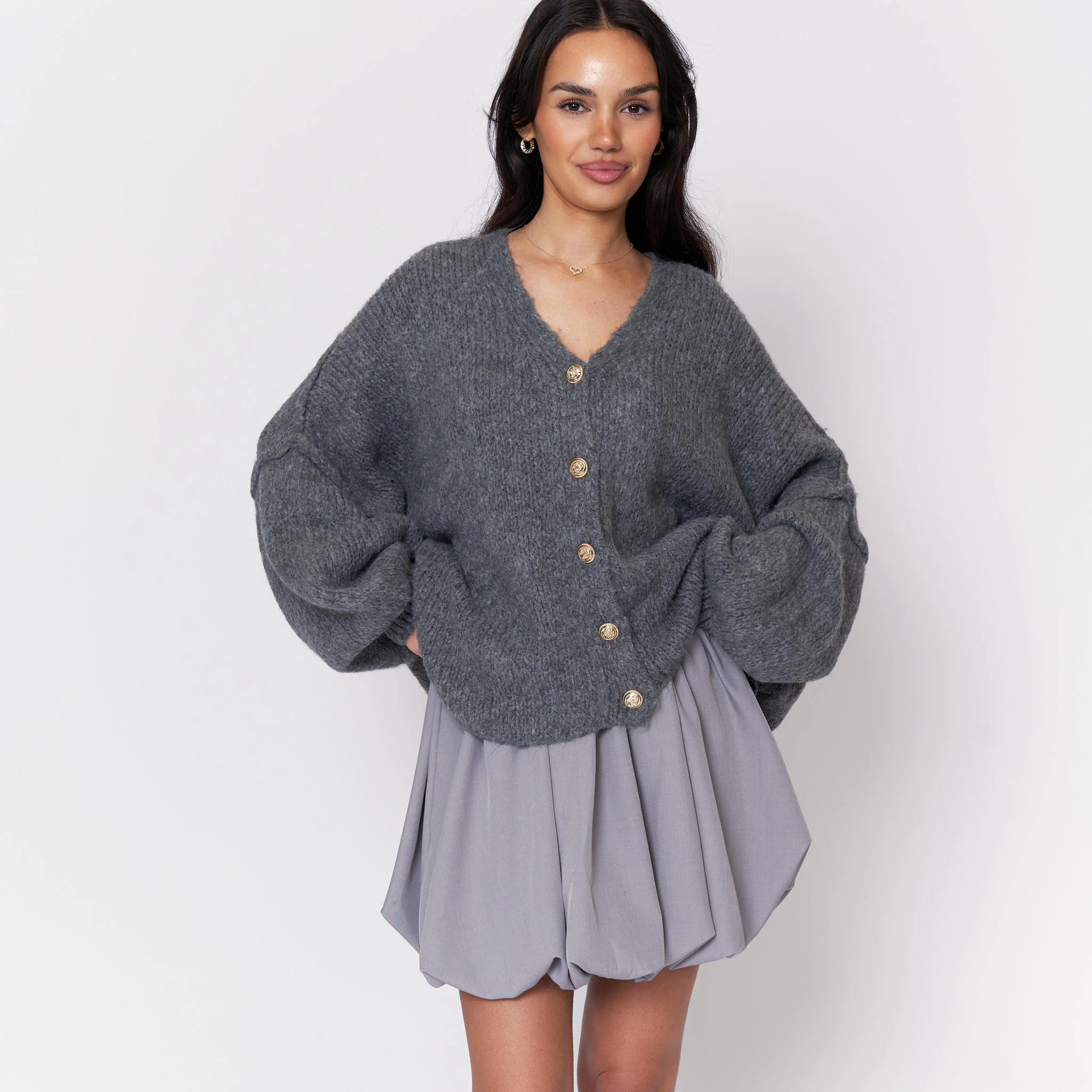 CozyGlam Oversize V-Cardigan - Image 49