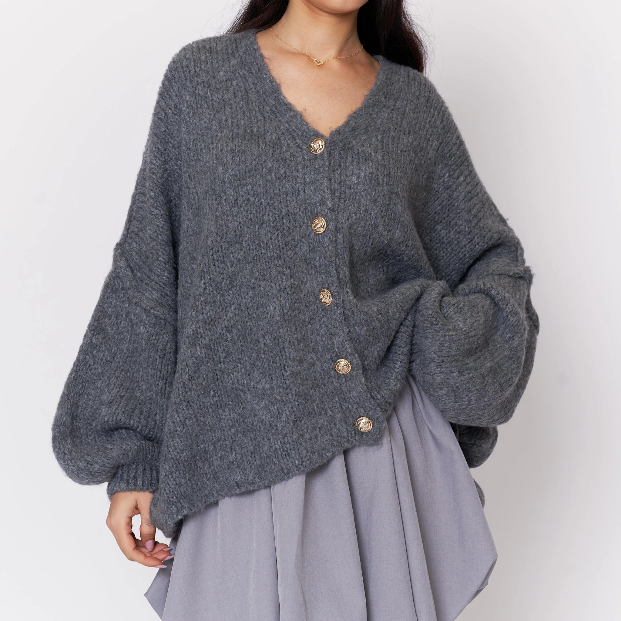 CozyGlam Oversize V-Cardigan - Image 50