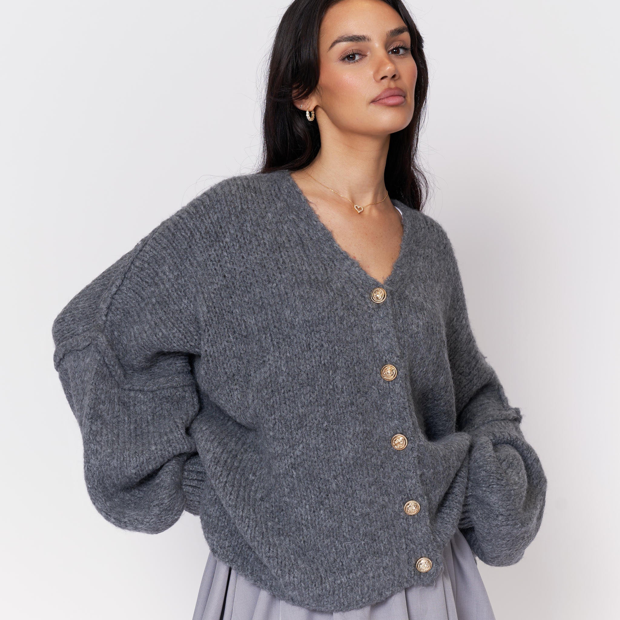 CozyGlam Oversize V-Cardigan - Image 51