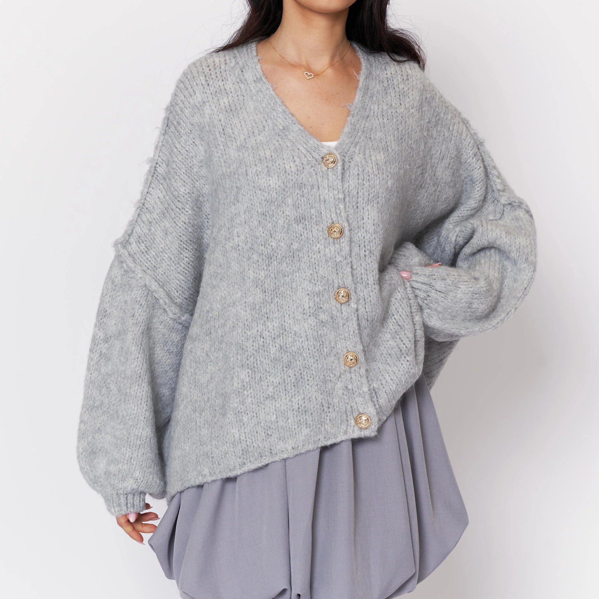 CozyGlam Oversize V-Cardigan - Image 56