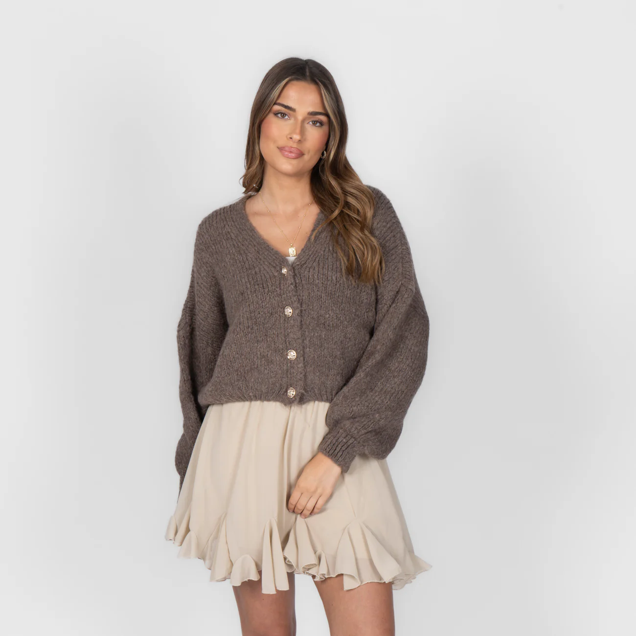 CozyGlam Oversize V-Cardigan Short - Image 16