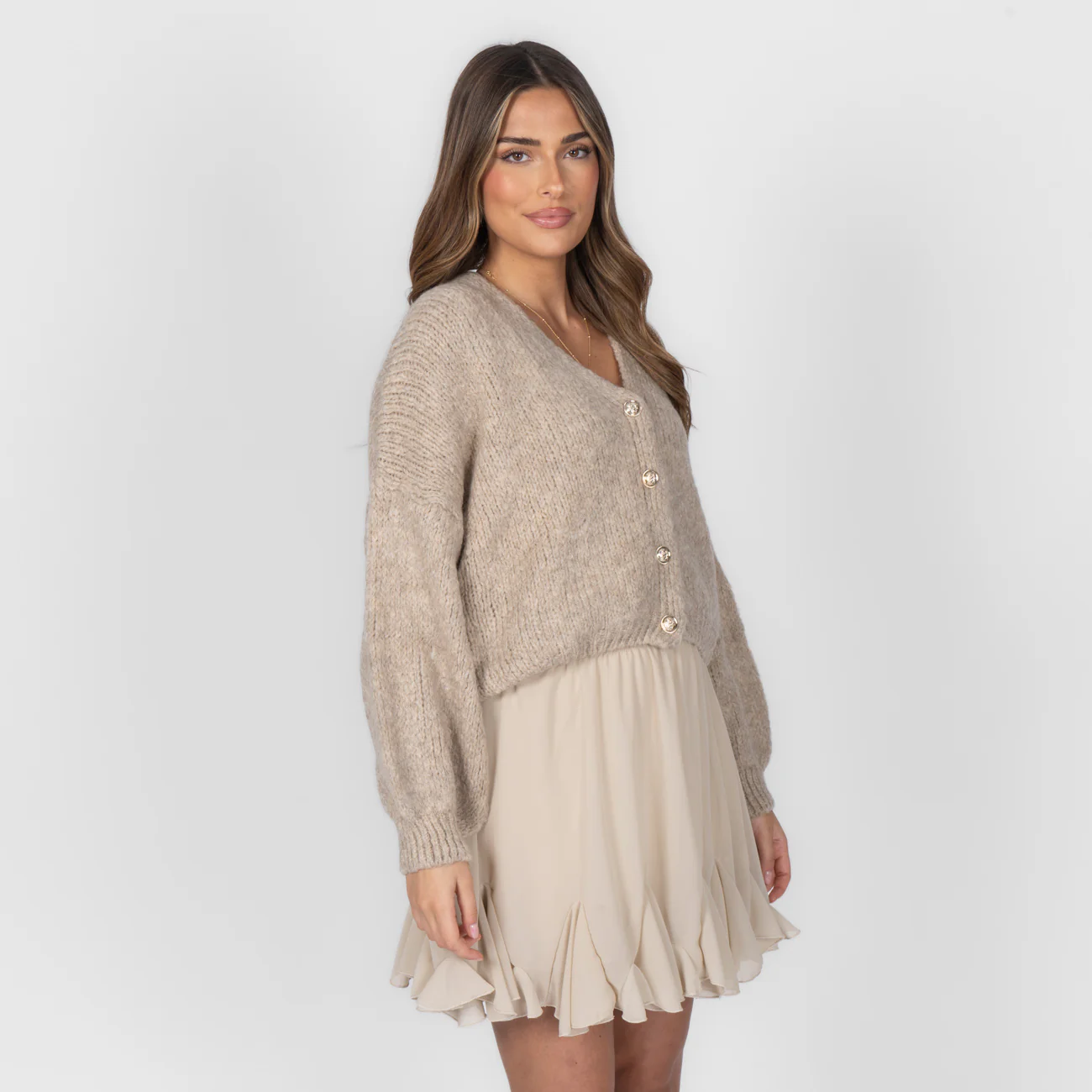 CozyGlam Oversize V-Cardigan Short - Image 18