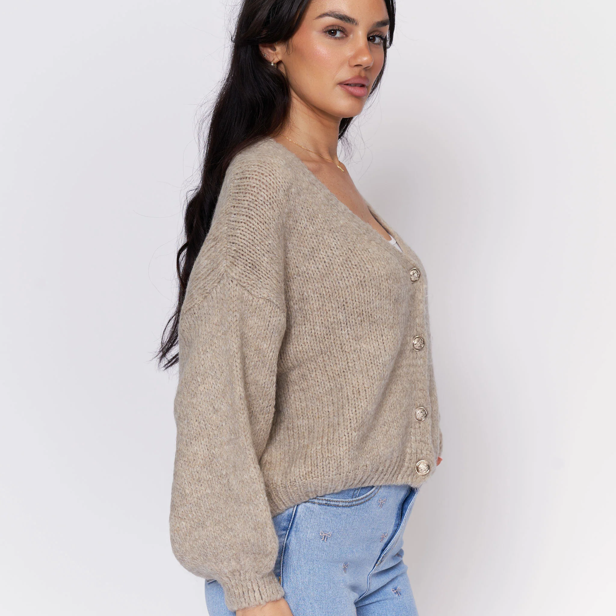 CozyGlam Oversize V-Cardigan Short - Image 19