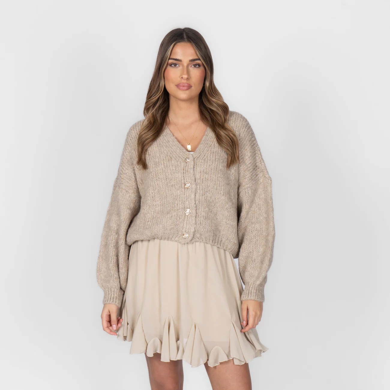 CozyGlam Oversize V-Cardigan Short - Image 20