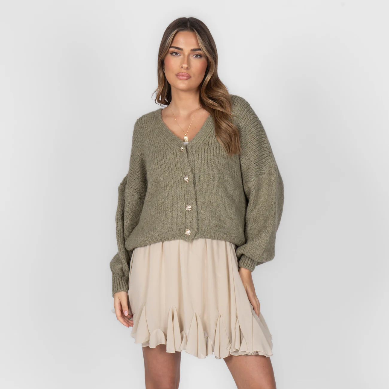 CozyGlam Oversize V-Cardigan Short - Image 29