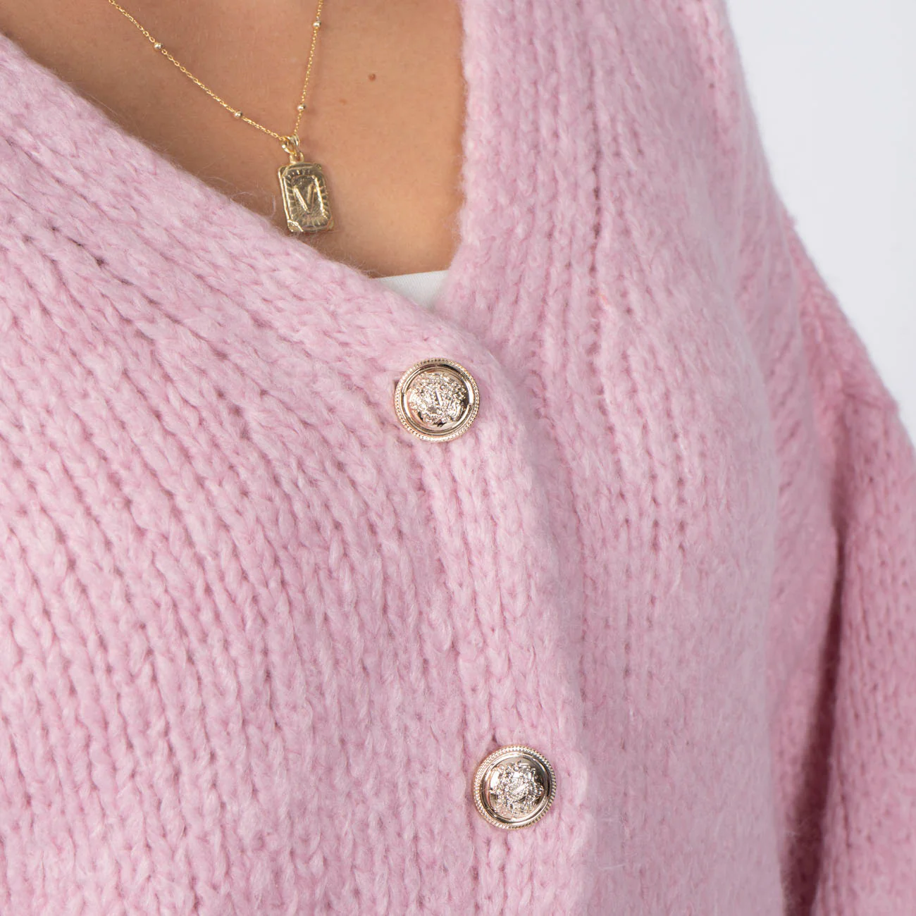 CozyGlam Oversize V-Cardigan Short - Image 7