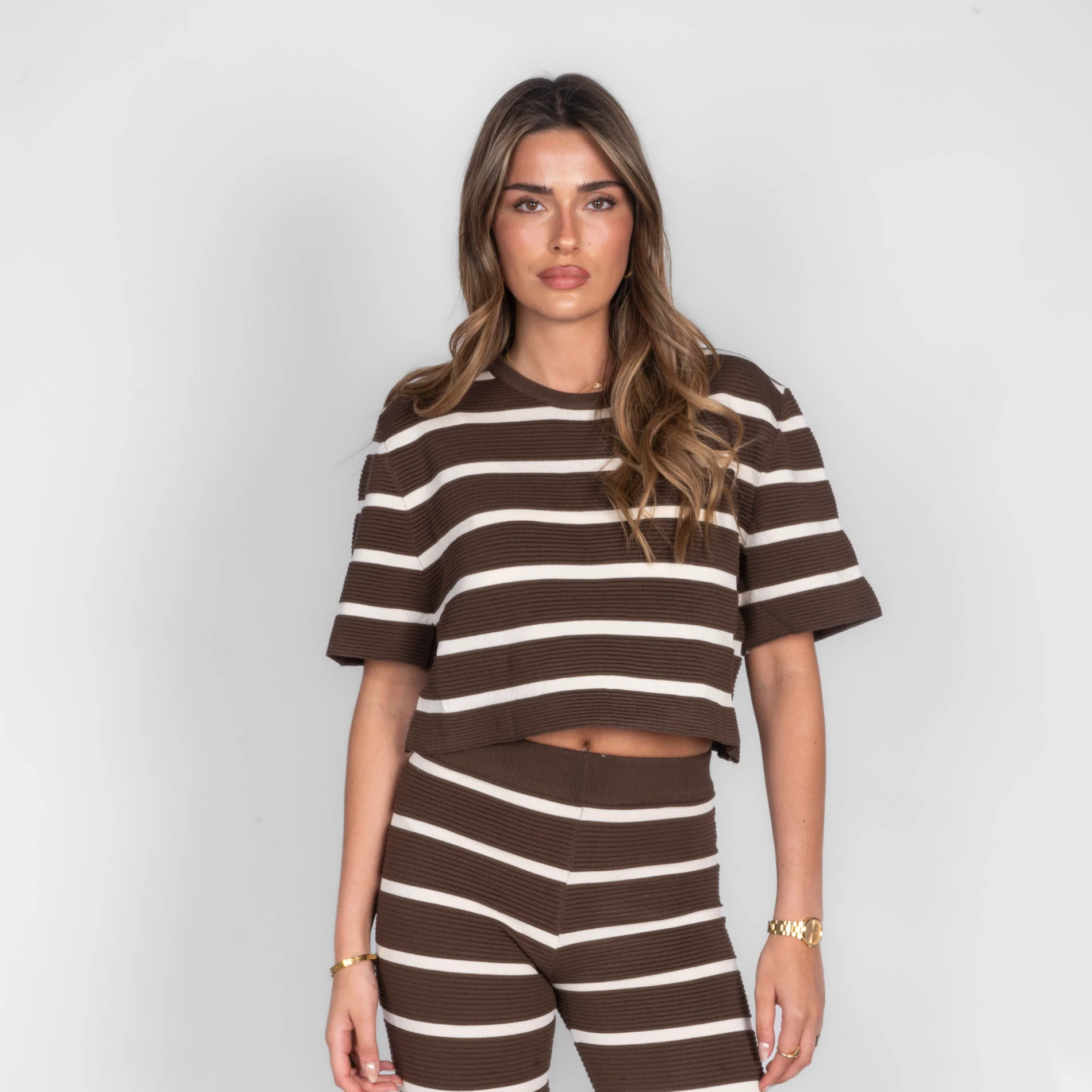 Espresso Stripe Set