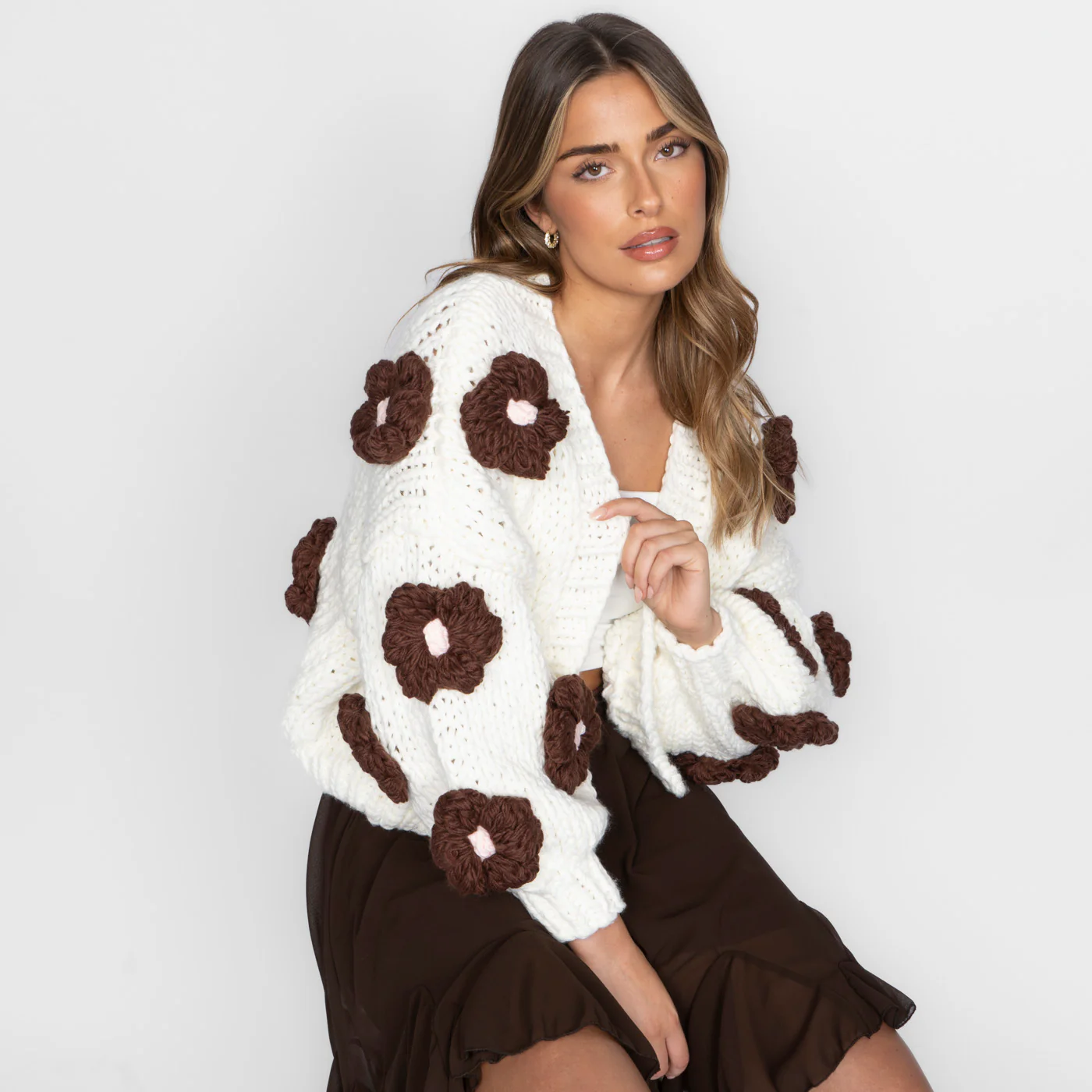 Handmade Flower Cardigan - Image 3