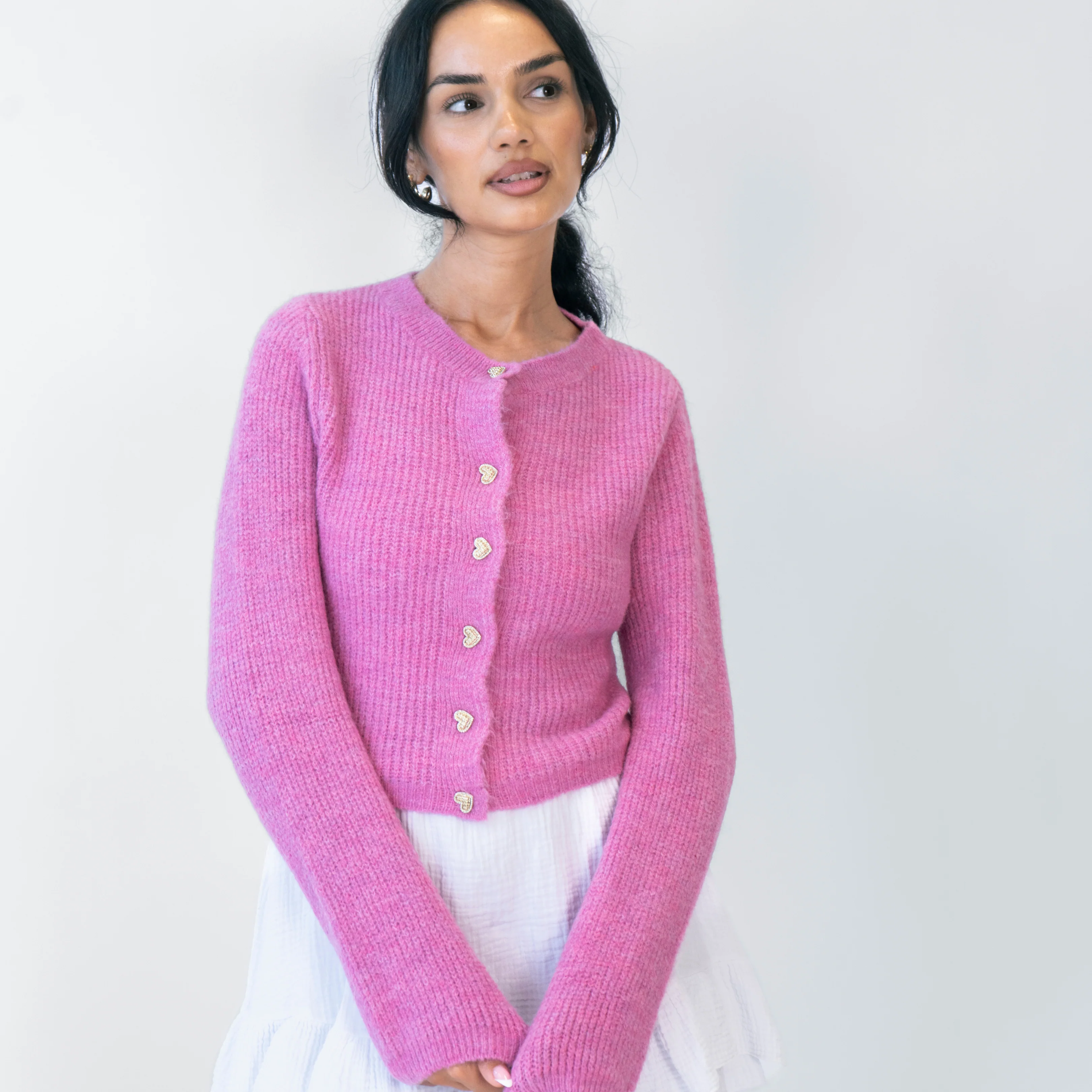 Heart Button Cardigan - Image 6