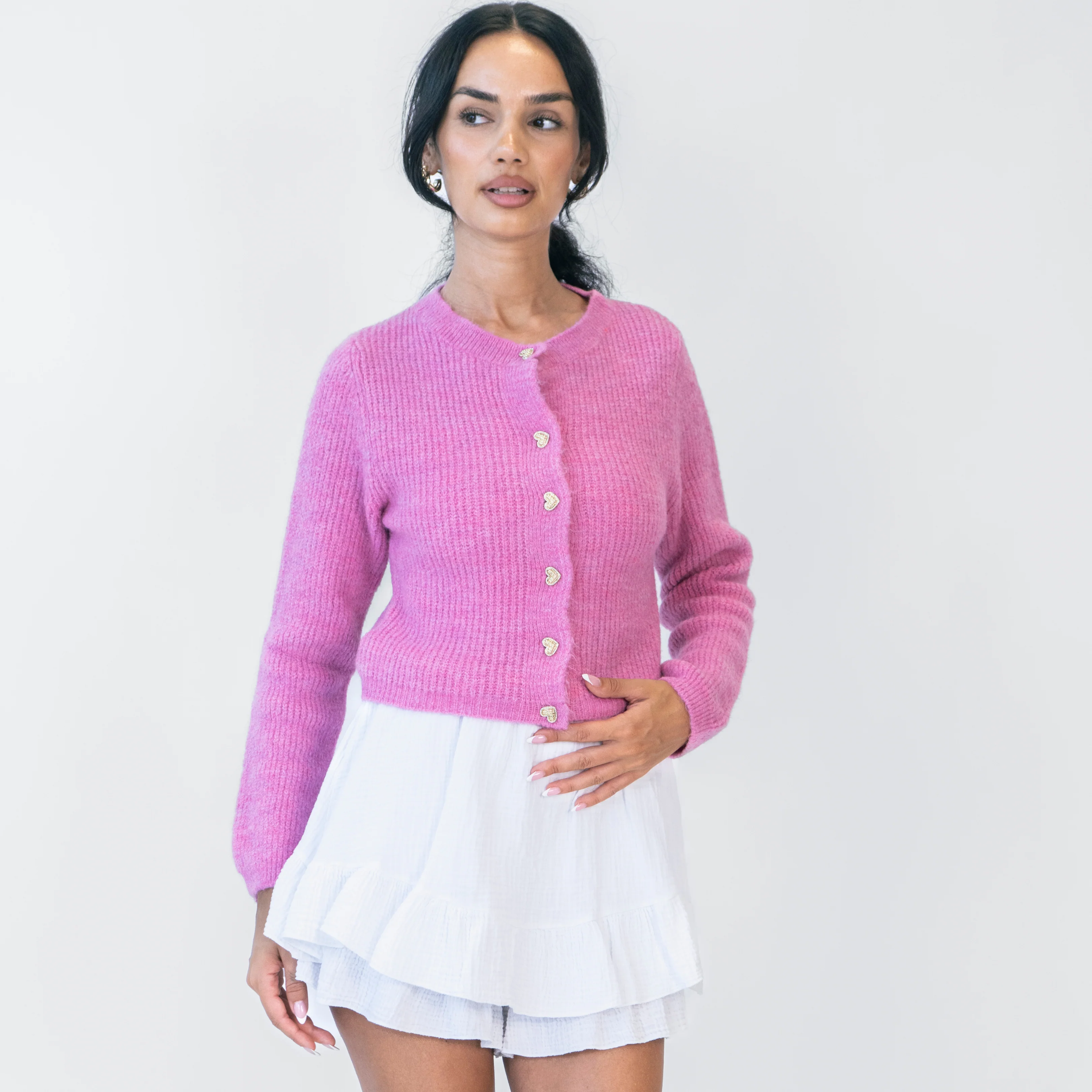 Heart Button Cardigan - Image 8