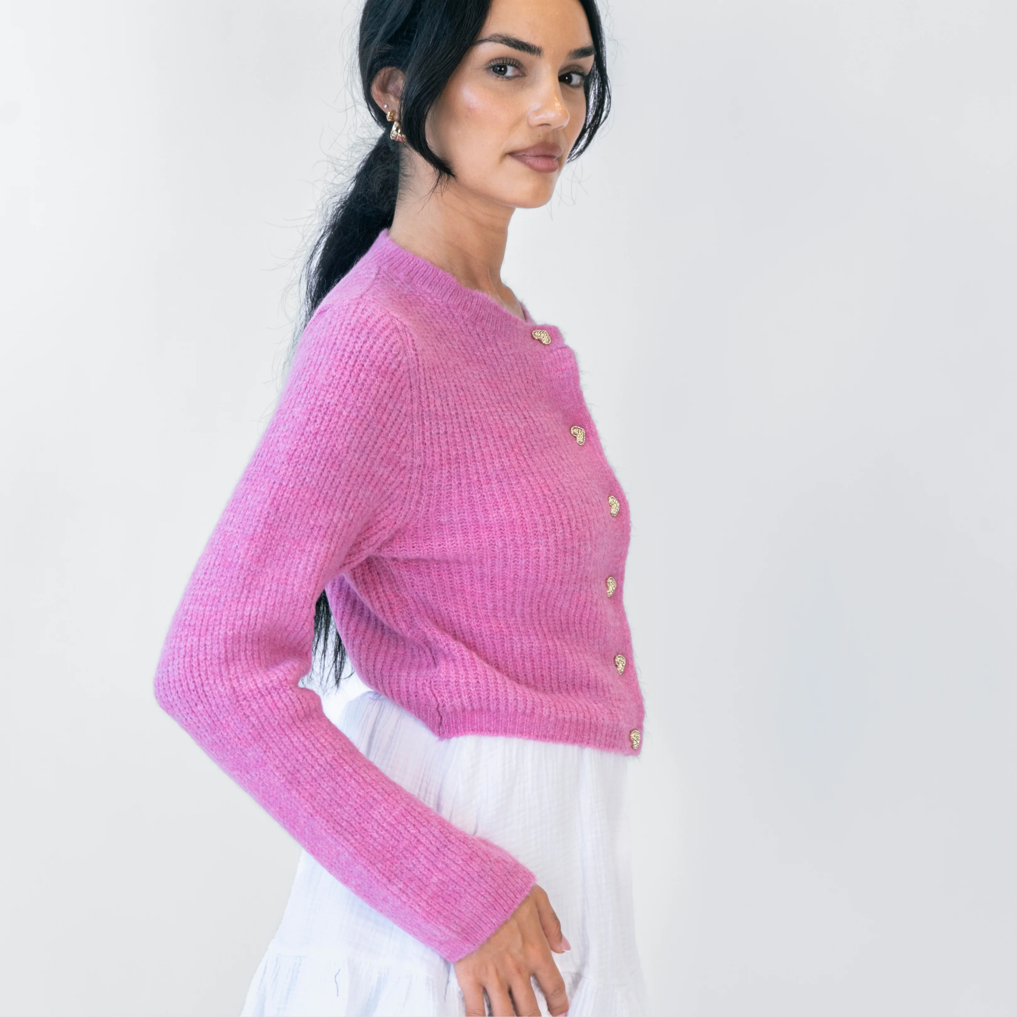 Heart Button Cardigan - Image 9