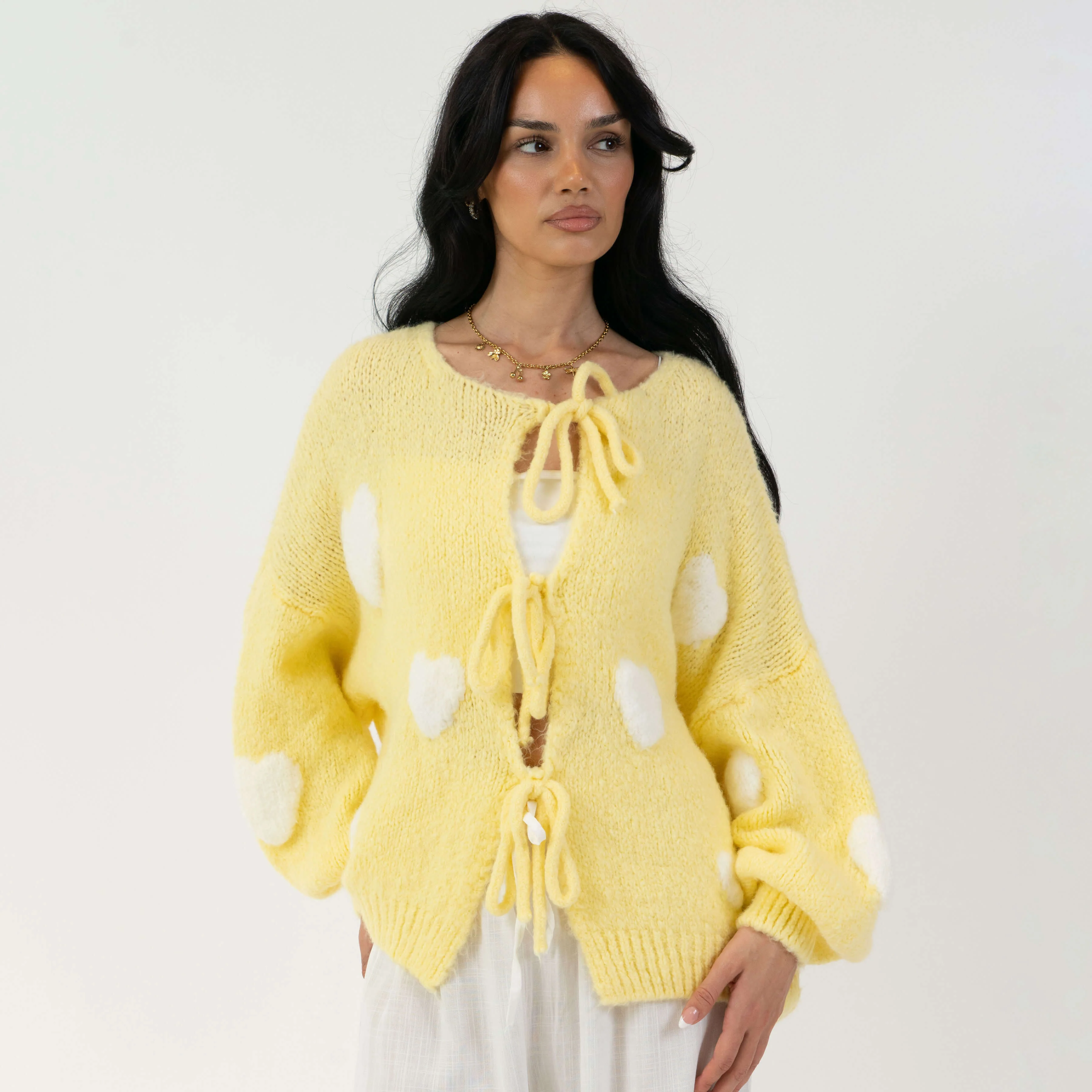 Herz Schleifen Cardigan
