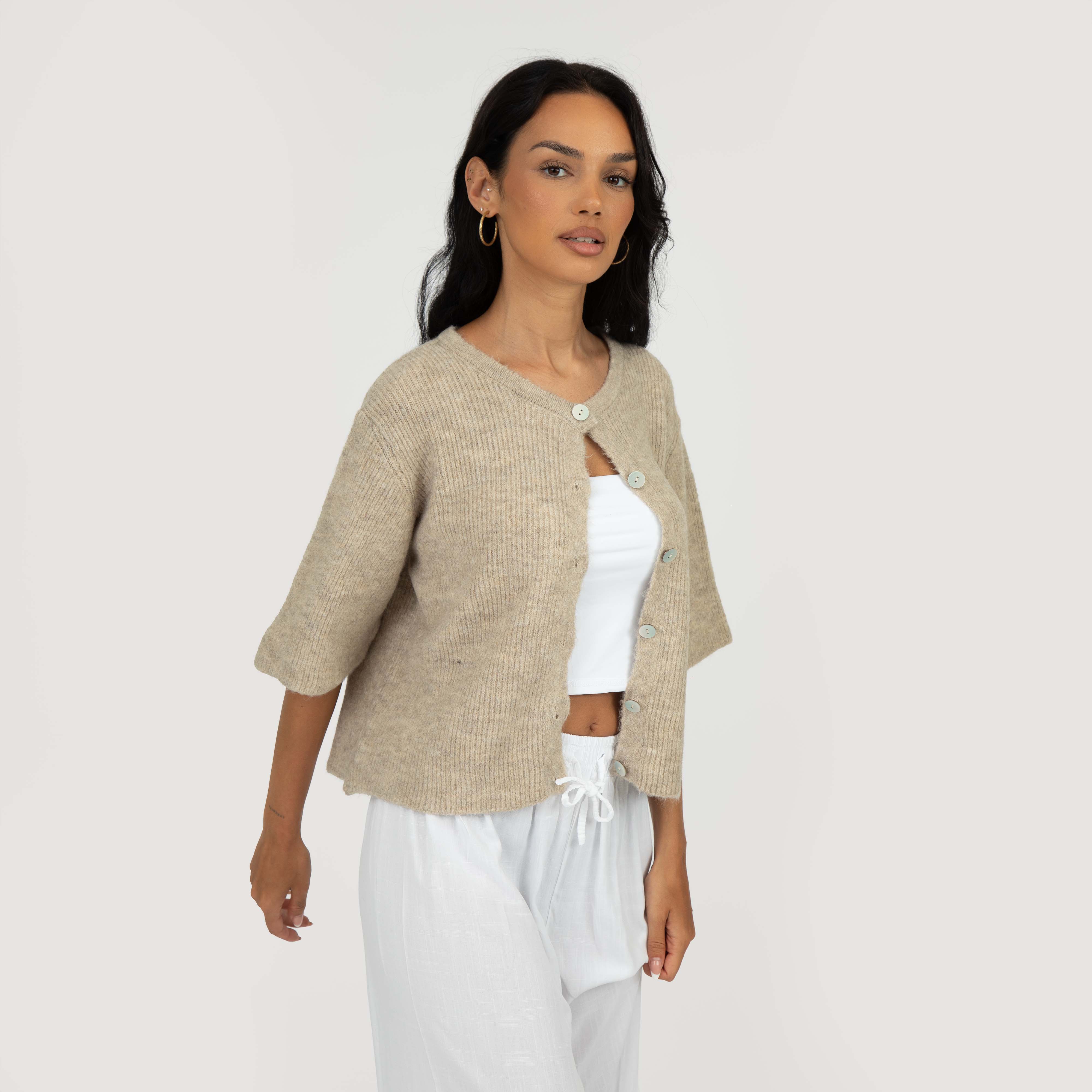 Kurzarm-Strickcardigan - Image 24