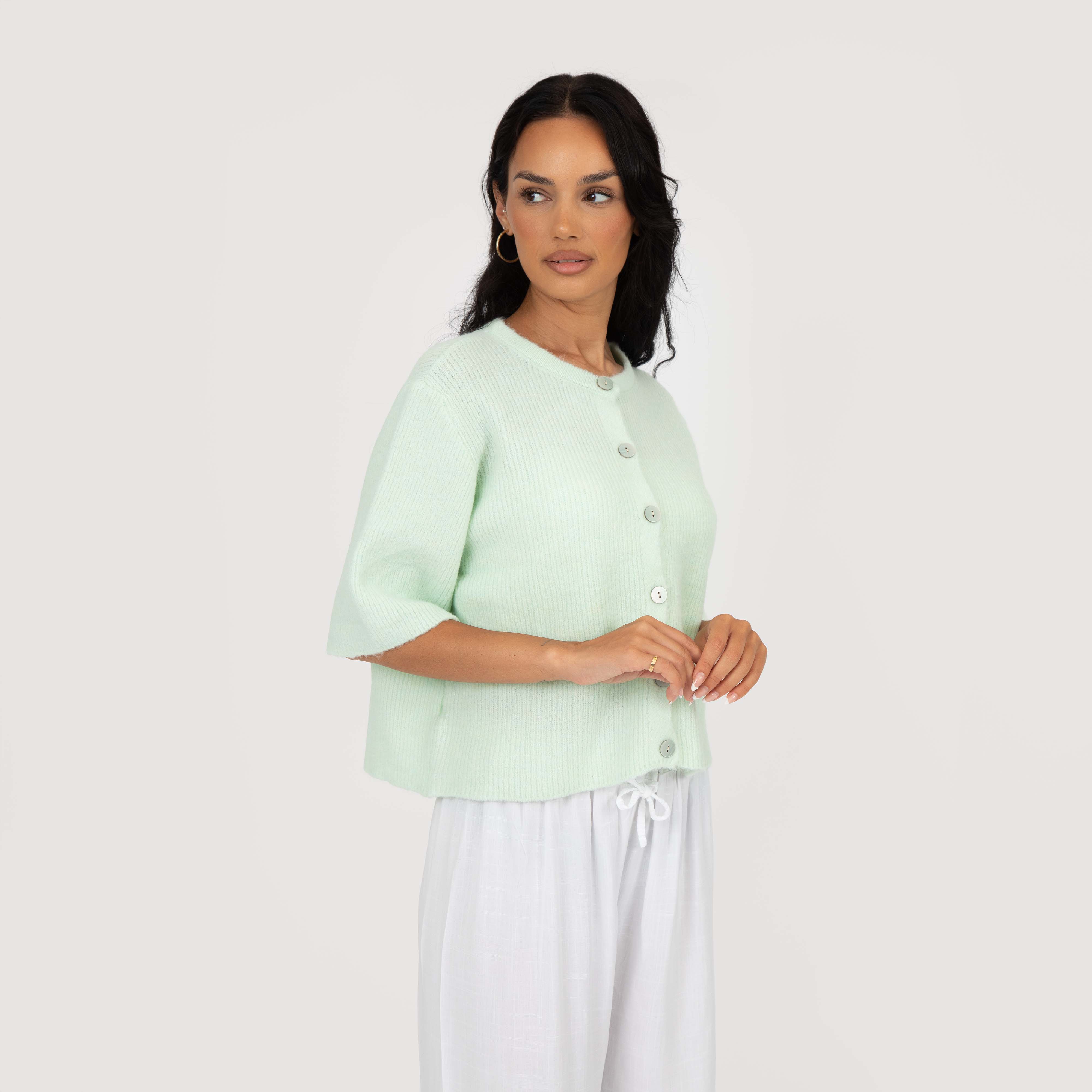 Kurzarm-Strickcardigan - Image 40
