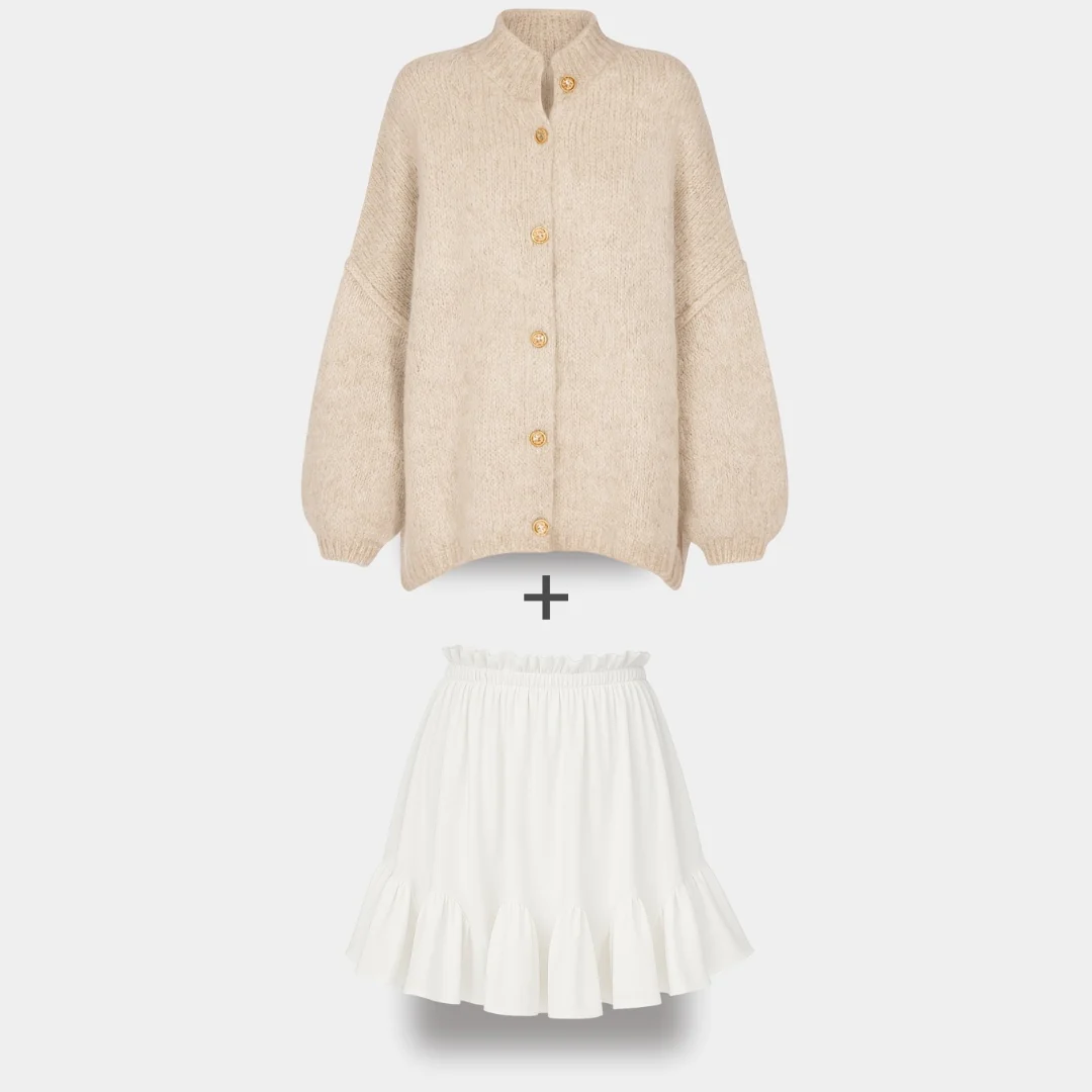 Limited Bundle Oversized Cardigan "CozyGlam" & Rock "Summer" - Image 15