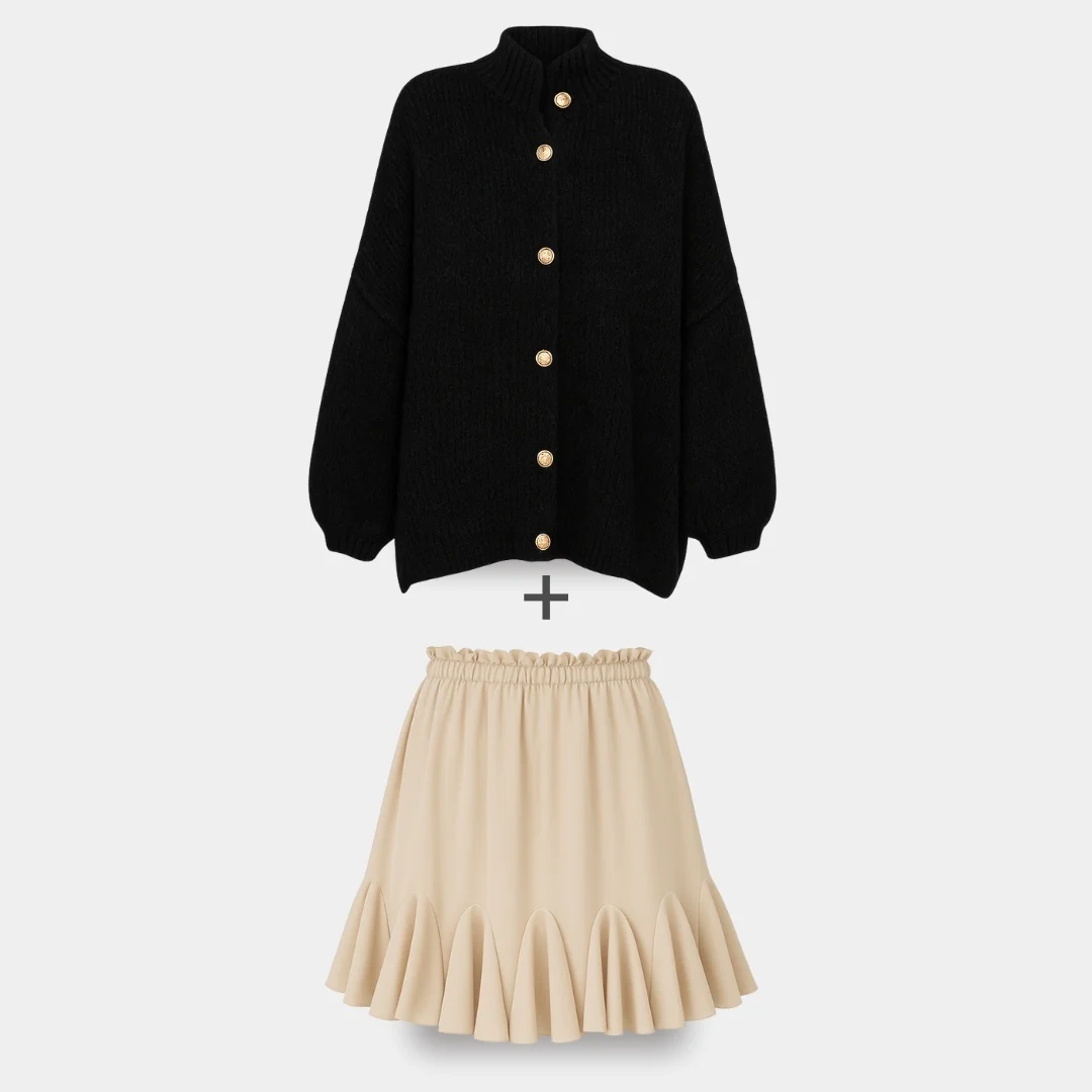 Limited Bundle Oversized Cardigan "CozyGlam" & Rock "Summer" - Image 28
