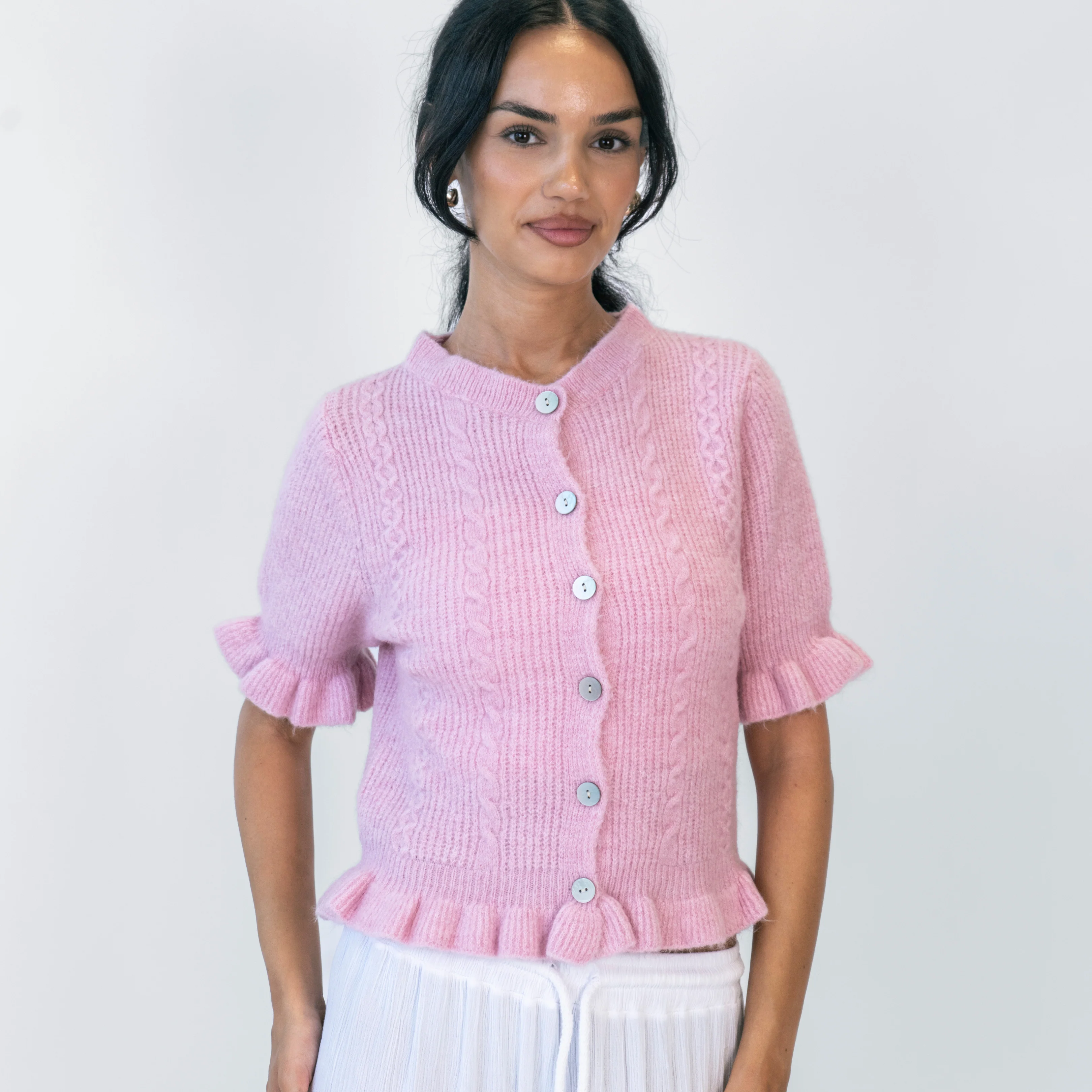 Mini Ruffle Cardigan